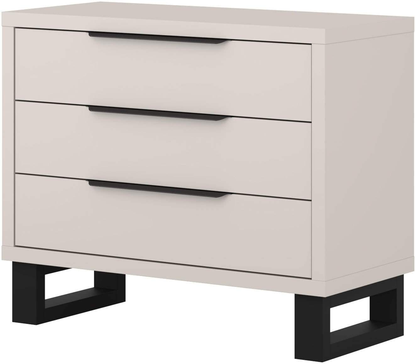 Home affaire Kommode »Bronne,Breite 99,5 cm Schubladenkommode, Sideboard« Sideboard mit viel Stauraum, Schlafzimmerkommode Kufen in Metalloptik