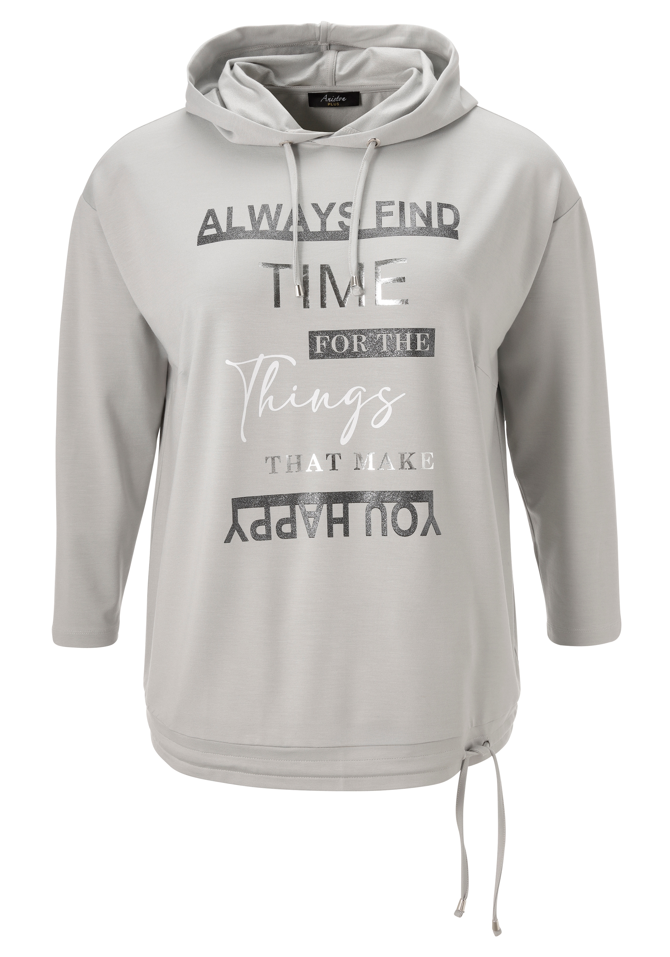 Aniston PLUS Kapuzensweatshirt, super bequeme Sweat-Qualität - NEUE KOLLEKTION