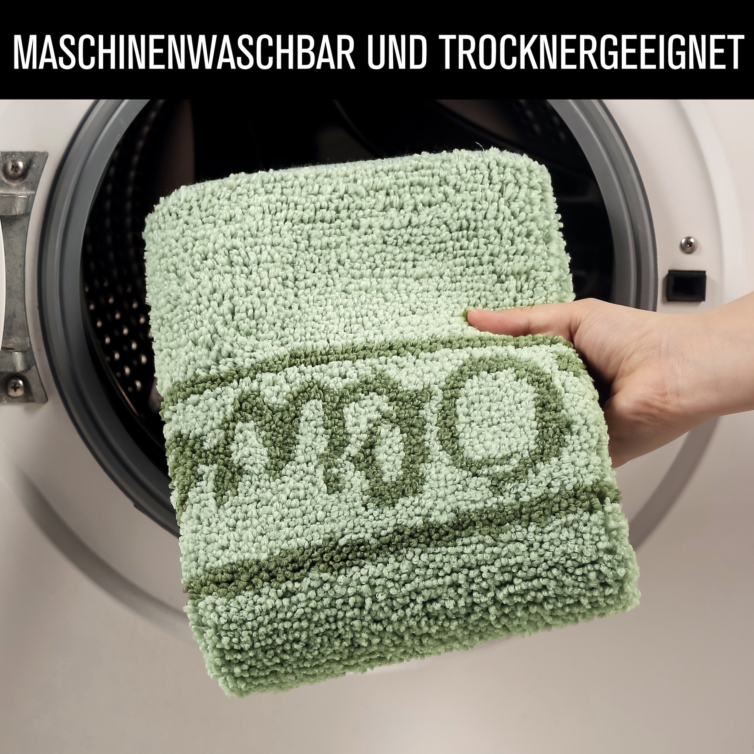 s.Oliver Badematte »Allie, Badvorleger, Badezimmer Teppich, Duschvorleger«, rutschhemmend beschichtet, strapazierfähig-schnell trocknend, Badteppich, weiche Haptik, unifarben mit s.Oliver Schriftzug