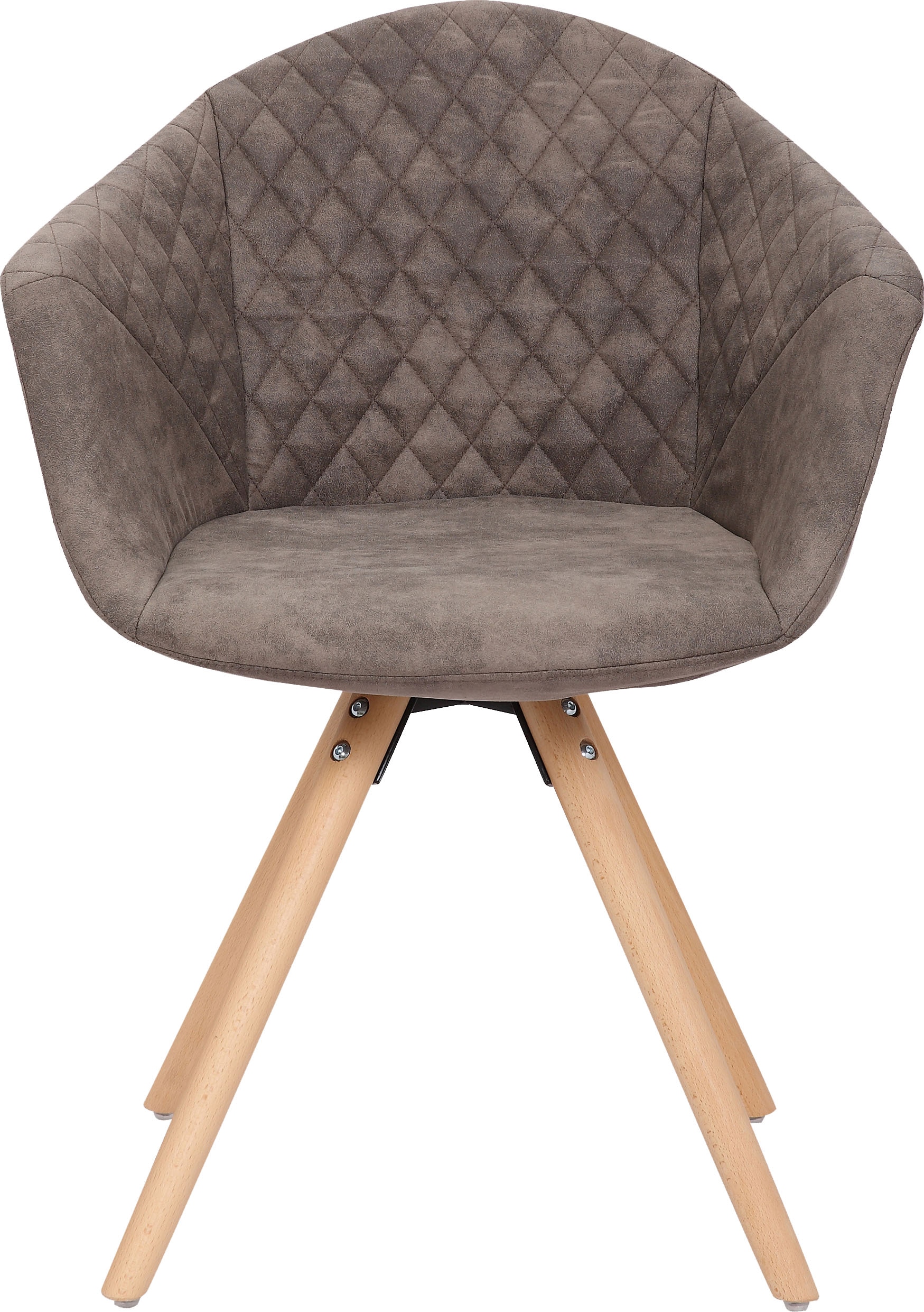 Kayoom Polsterstuhl »Stuhl Chadwick 110 2er-Set, stilvolles Design, in Naturfarben gehalten«, (Set), 2 St., bequem, Holzbeine, weich gepolstert, stilvolles Design