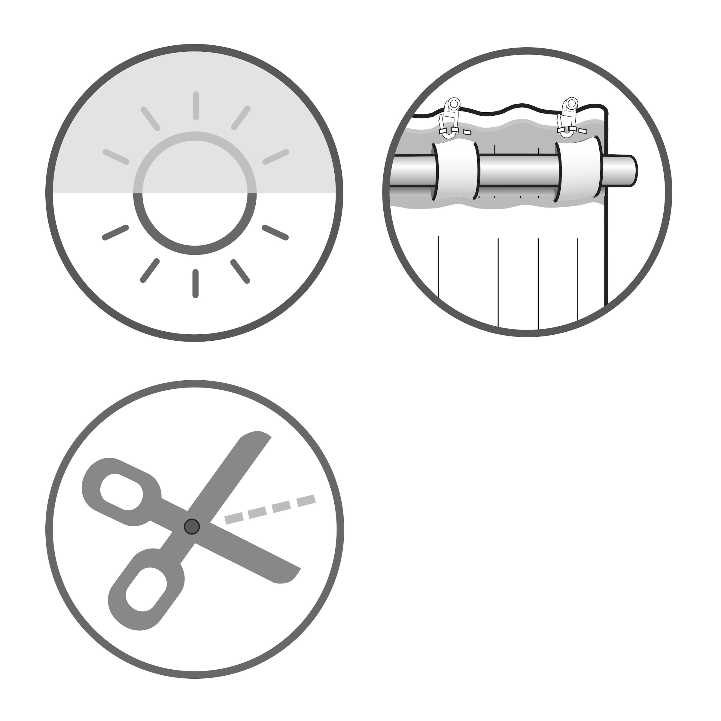 Sehlbach Gardine »Schal Streifen« Schlaufen 1 Stk. tlg. mit verdeckten Schlaufen