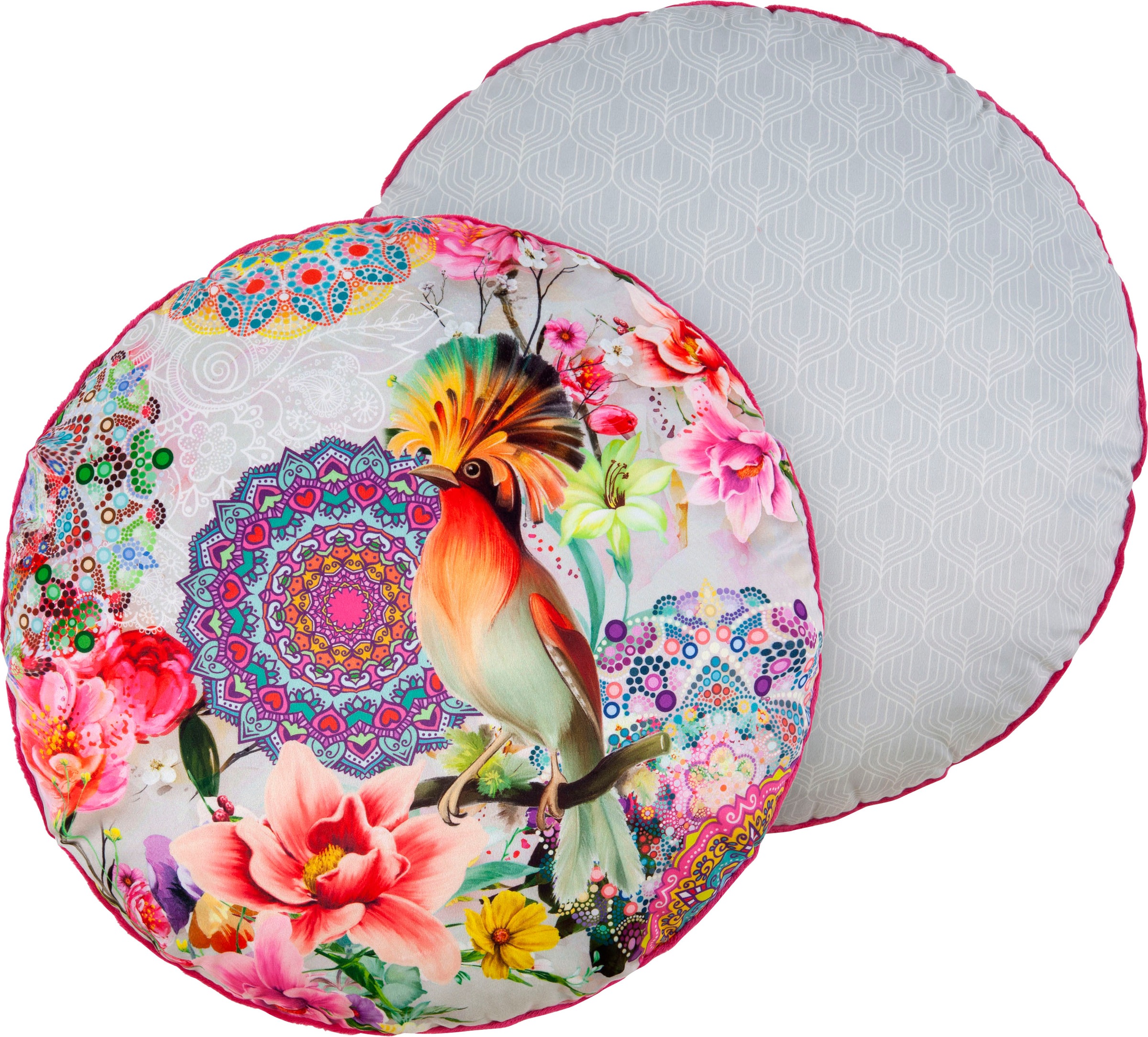 Image of hip Dekokissen »Bindi«, (1 St., 1 55 cm rund Dekokissen - Mit biese), Mandala bei Ackermann Versand Schweiz