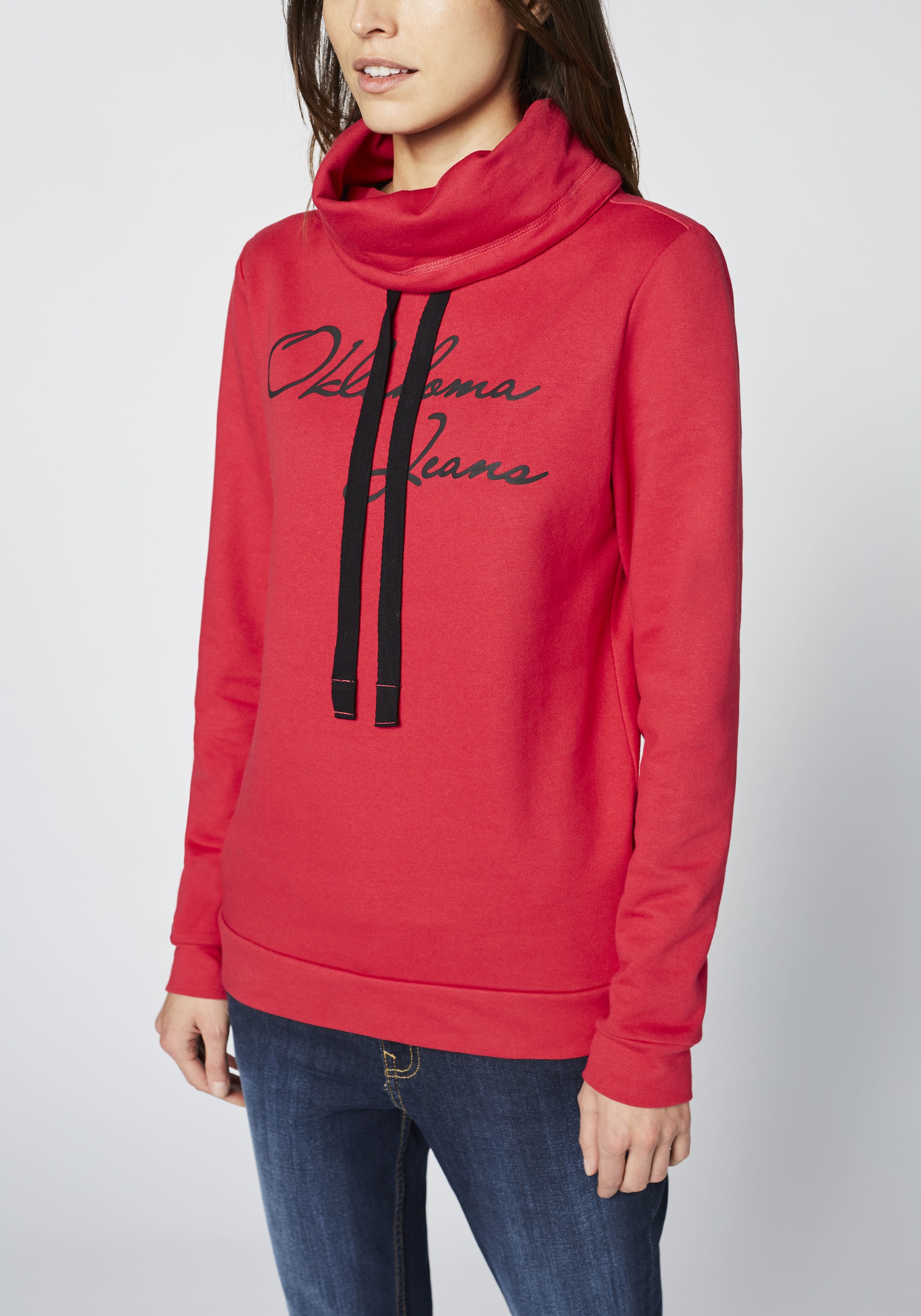 Damen Sweatshirt »mit hohem Kragen«