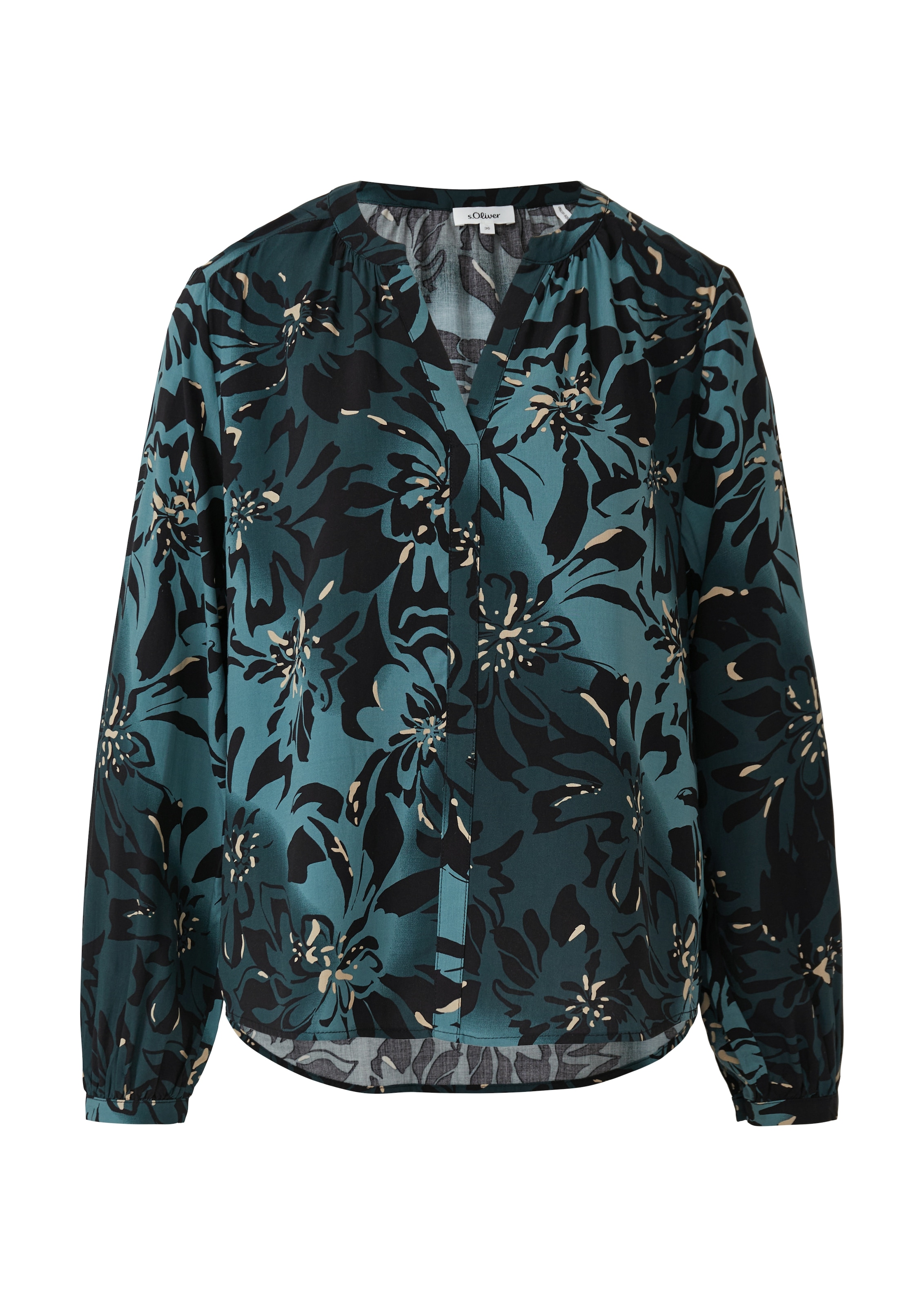 s.Oliver Klassische Bluse, mit All-Over Print