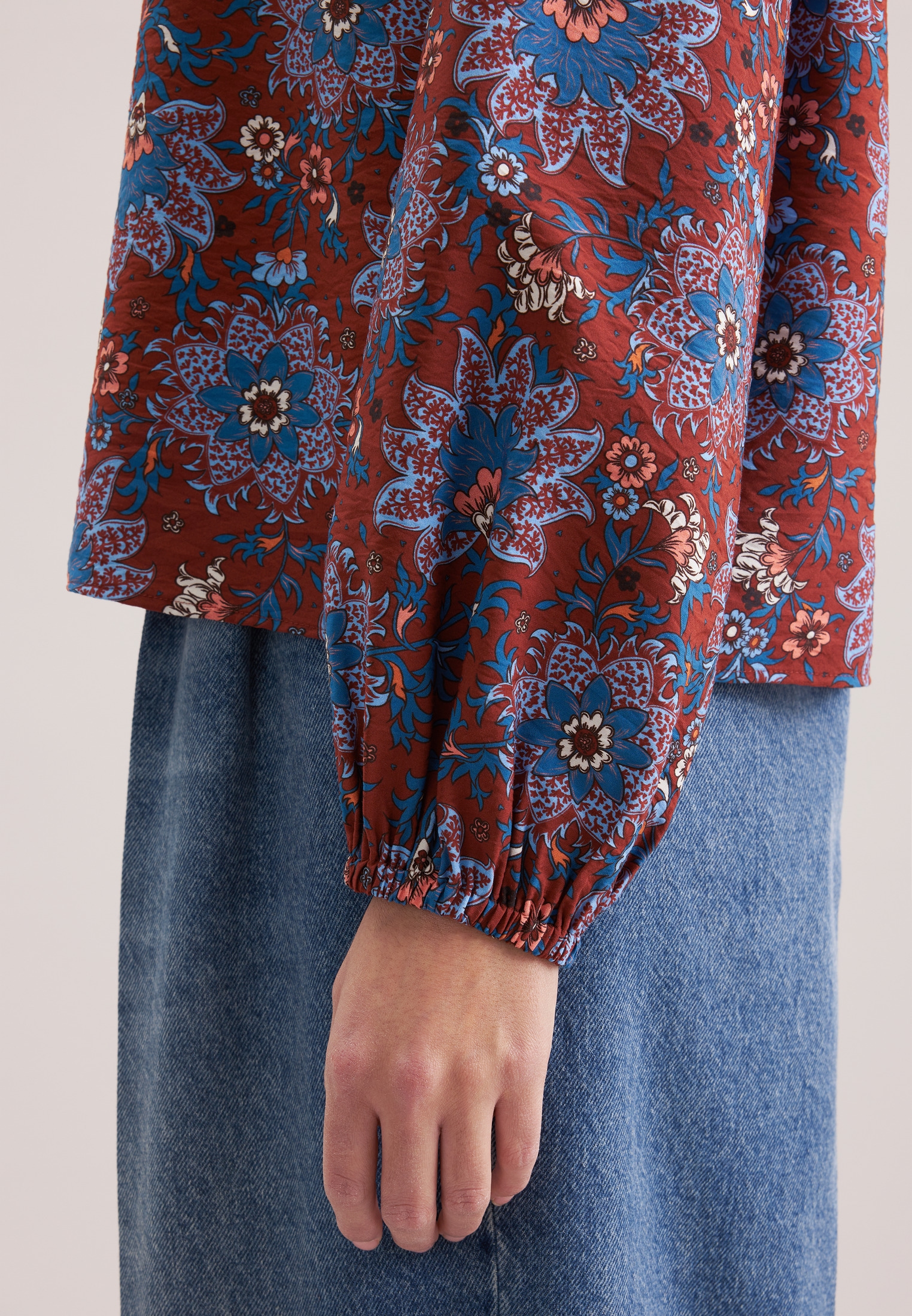 seidensticker Klassische Bluse »Schwarze Rose« Tunika Druck