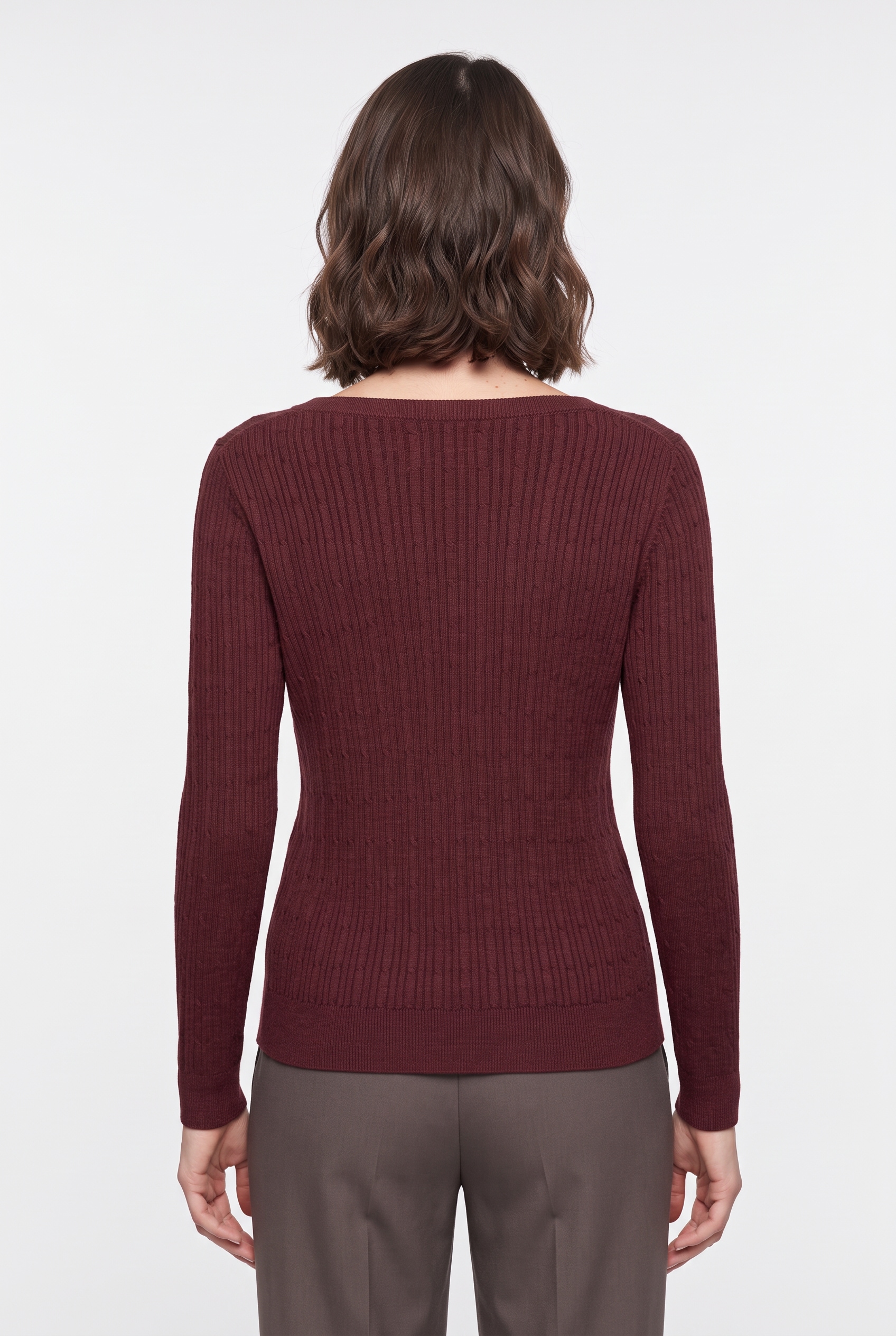 Gant V-Ausschnitt-Pullover »MINI CABLE V-NECK« mit Kaschmiranteil