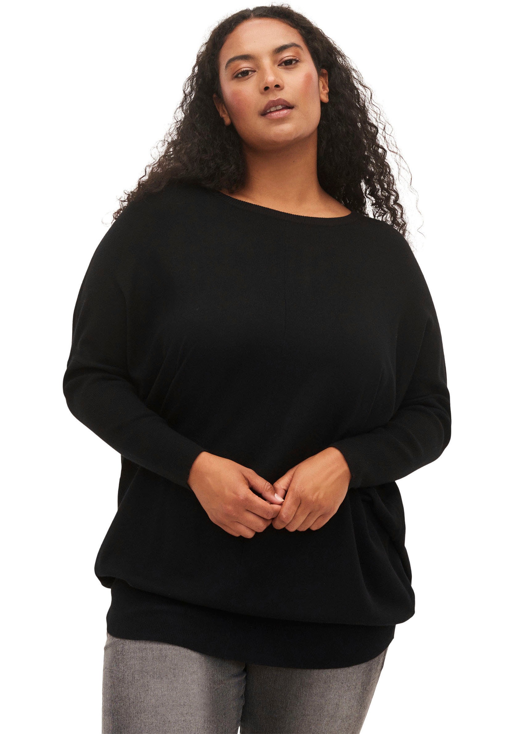 Image of Zizzi Rundhalspullover, mit Teilungsnaht bei Ackermann Versand Schweiz