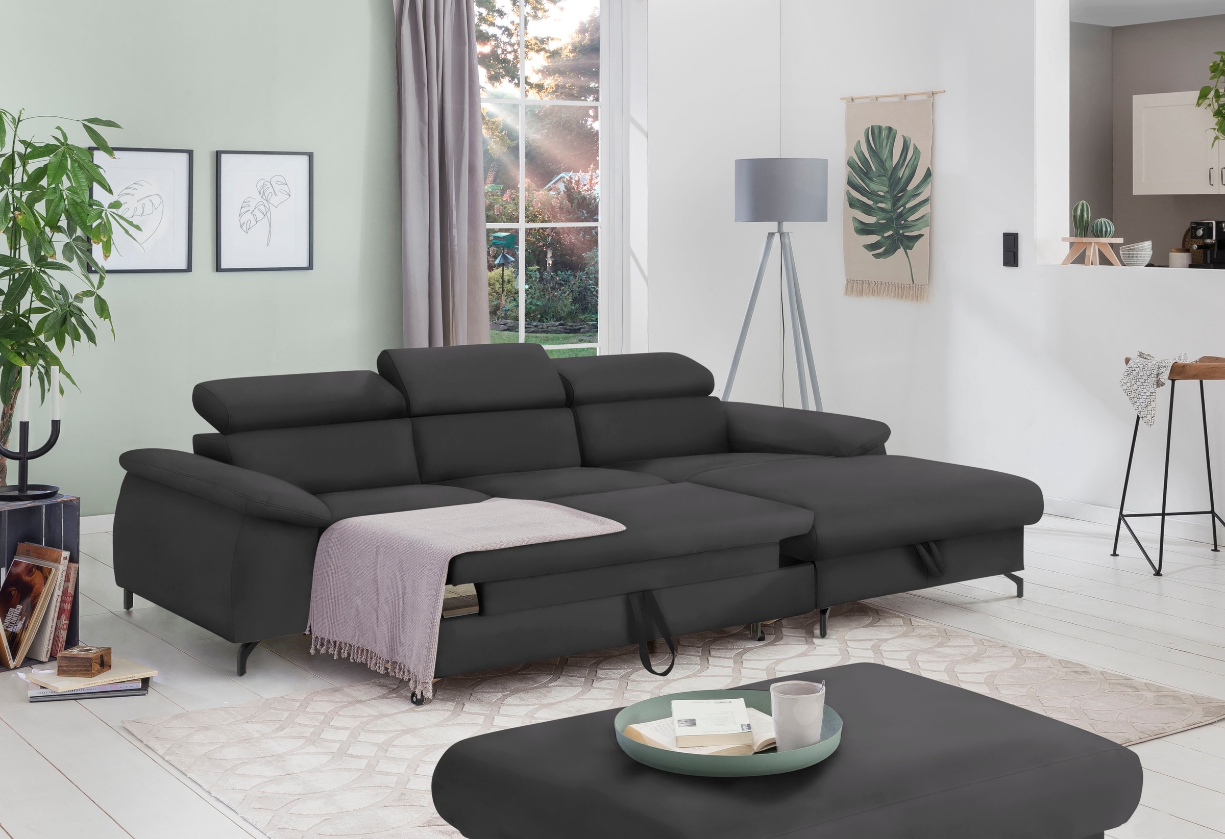 COTTA Ecksofa »Kitty L-Form«, mit Kopfteilverstellung, wahlweise mit Bettfunktion & Bettkasten