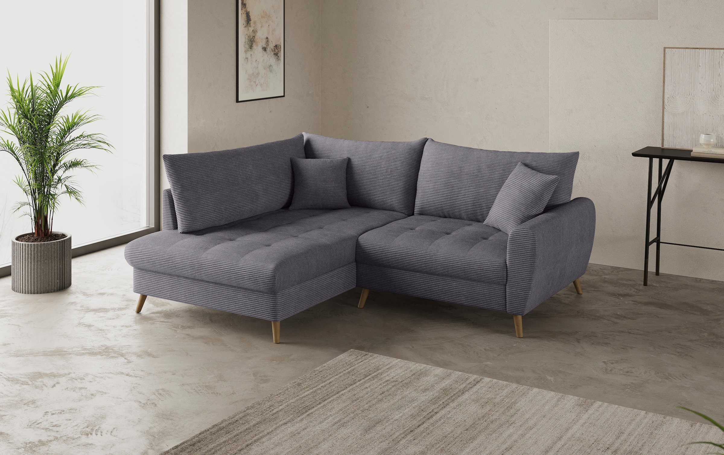 Mr. Couch Ecksofa »Blackburn II L-Form«, Wahlweise mit Kaltschaumpolsterung bis 140 kg belastbar