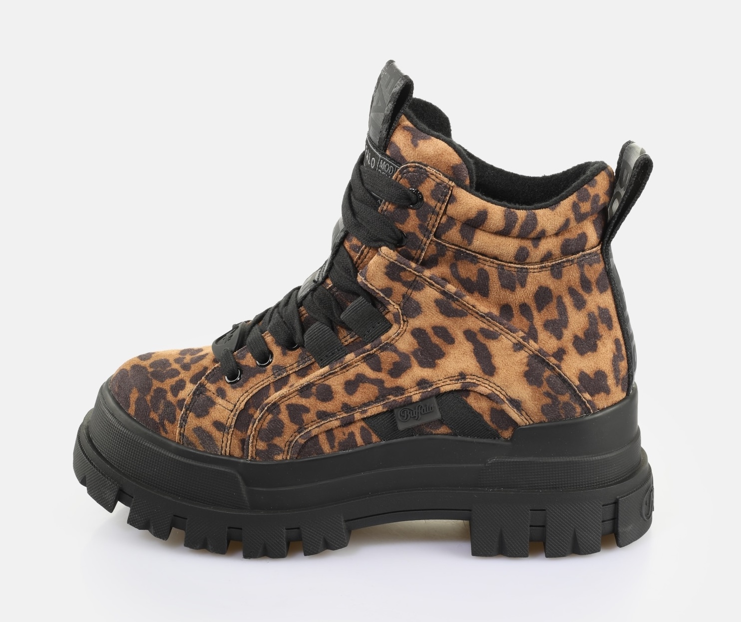 Buffalo Schnürboots »ASPHA NC MID«  Trendboots, Stiefelette, Plateauboots im Leo-Look