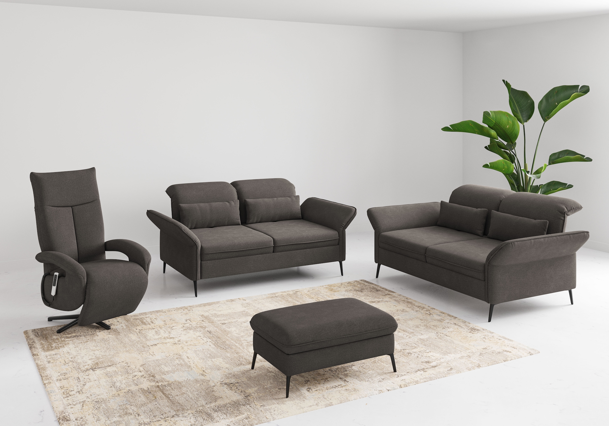 sit&more 3-places »Emely, inkl. Sitztiefenverstellung« wahlweise mit Bettfunktion, Kopf- & Armteilverstellung