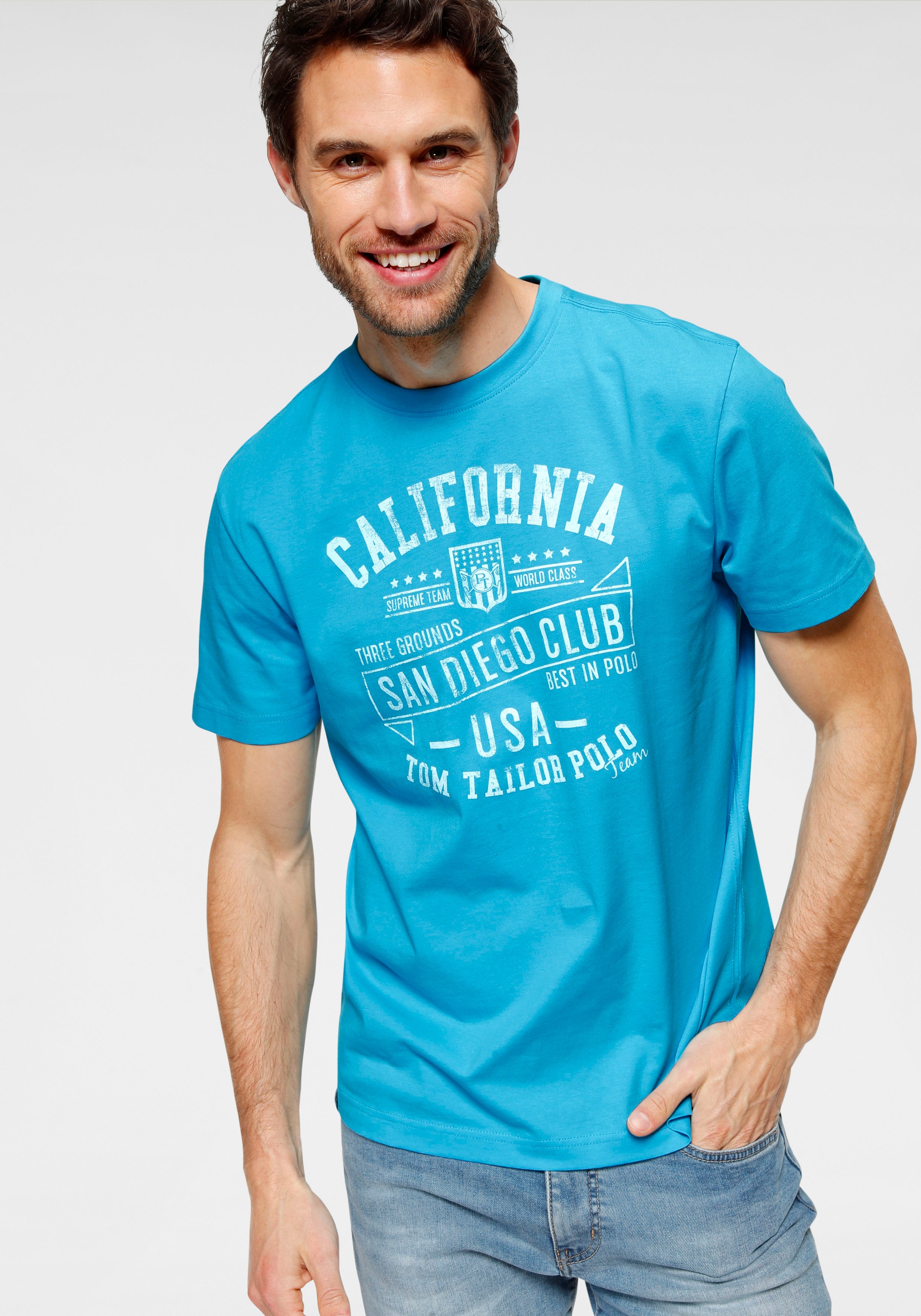 Image of TOM TAILOR Polo Team T-Shirt, mit markantem Print bei Ackermann Versand Schweiz