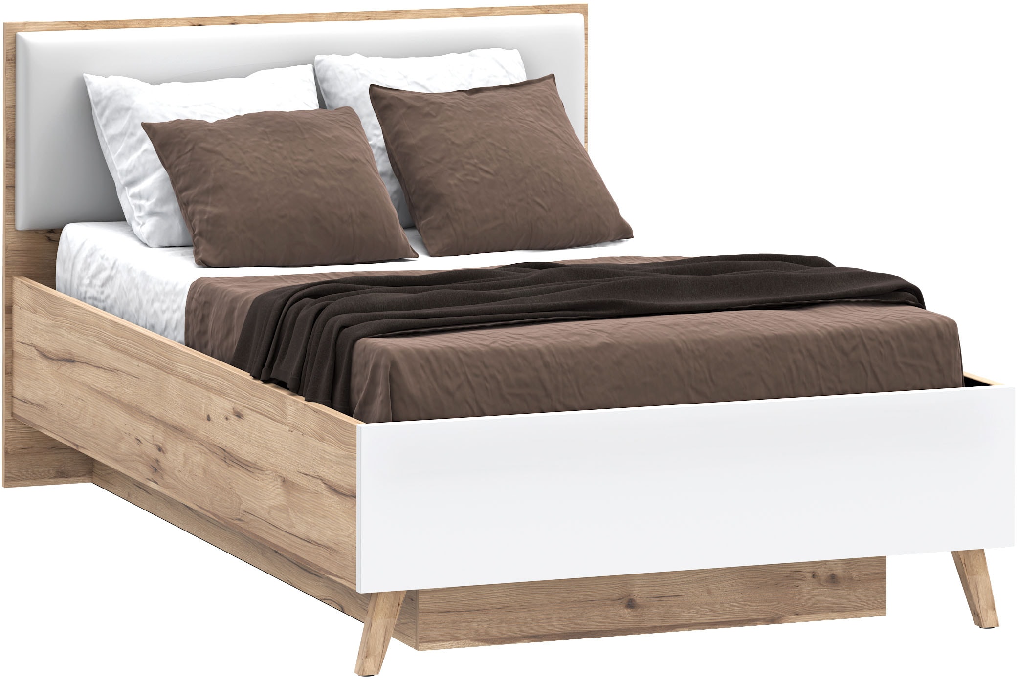 Image of FORTE Stauraumbett "Vankka viel Stauraum, skandinavisches Design, Made in Europe" aufklappbarer Lattenrost, weitere Produkte zur Serie erhältlich