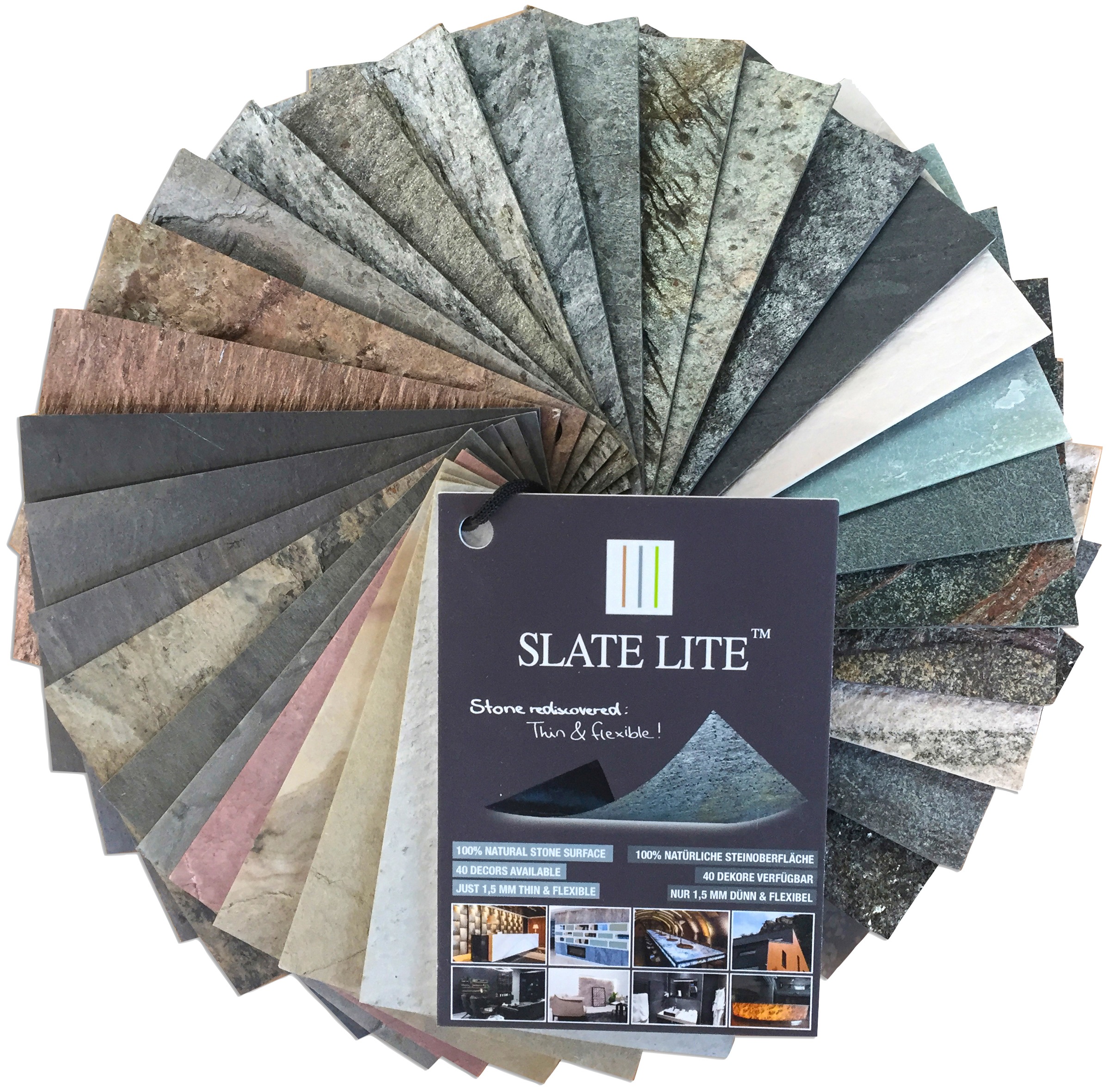 Image of Slate Lite Dekorpaneele »Muster Slate Lite«, (Set, 1 tlg., Muster), Musterset aus Echtstein bei Ackermann Versand Schweiz