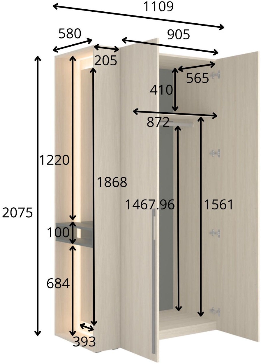 Home affaire Tablette de rangement »TRENTO Regalböden im 3er Set, für mehr Stauraum und Ordnung« Ensemble, Masse je Stück B/T/H: 87/55/1,6 cm, 3 cuis tlg. FSC-zertifizierter Holzwerkstoff, passend zum Schrank TRENTO