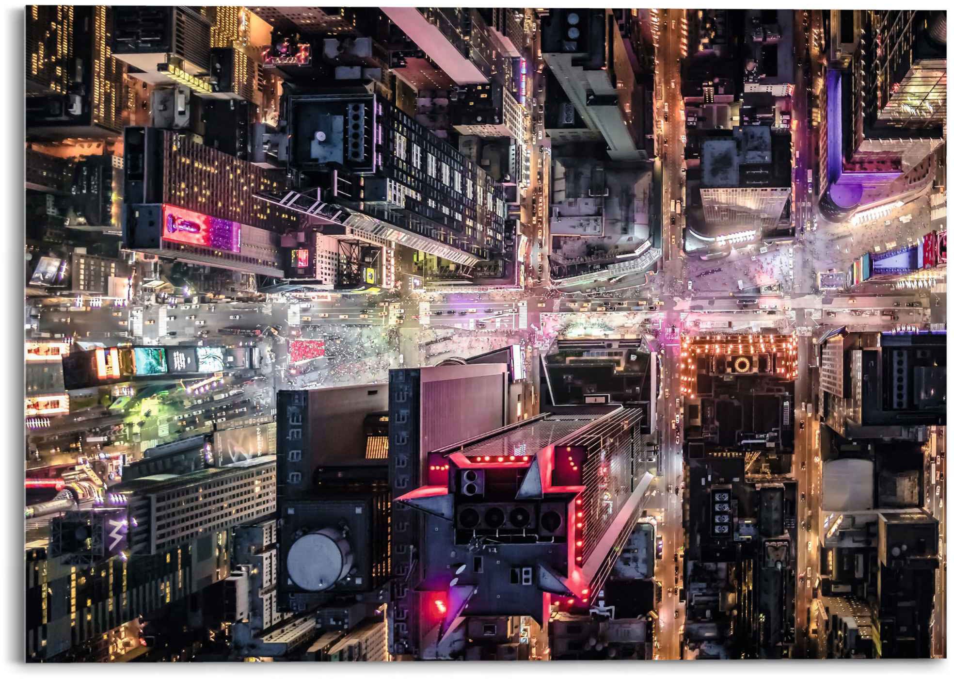 Image of Reinders! Glasbild »Glasbild New York City Neon - Nachtleben«, New York, (1 St.) bei Ackermann Versand Schweiz