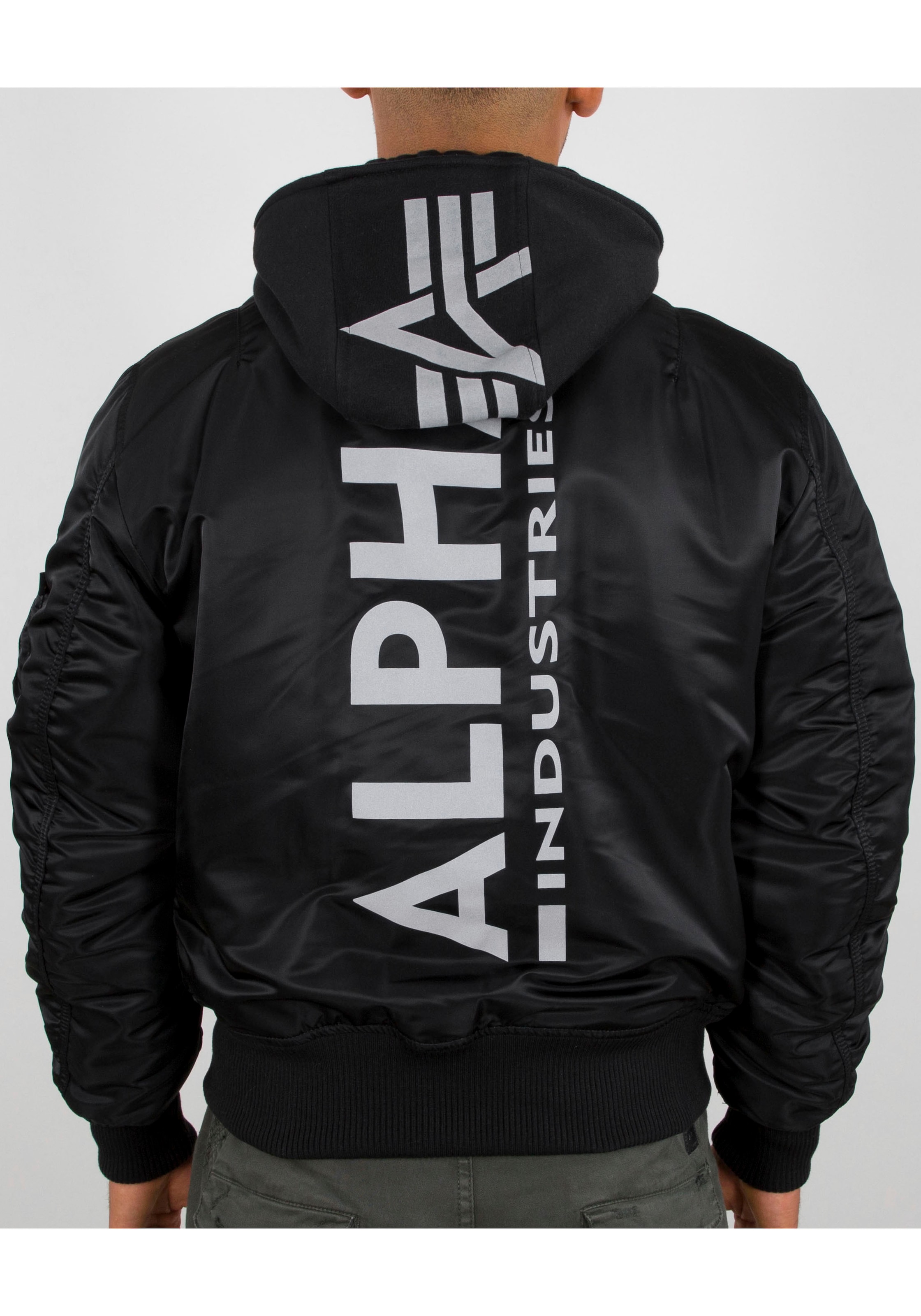 Alpha Industries Bomberjacke »MA-1 ZH Back Print«, mit Kapuze