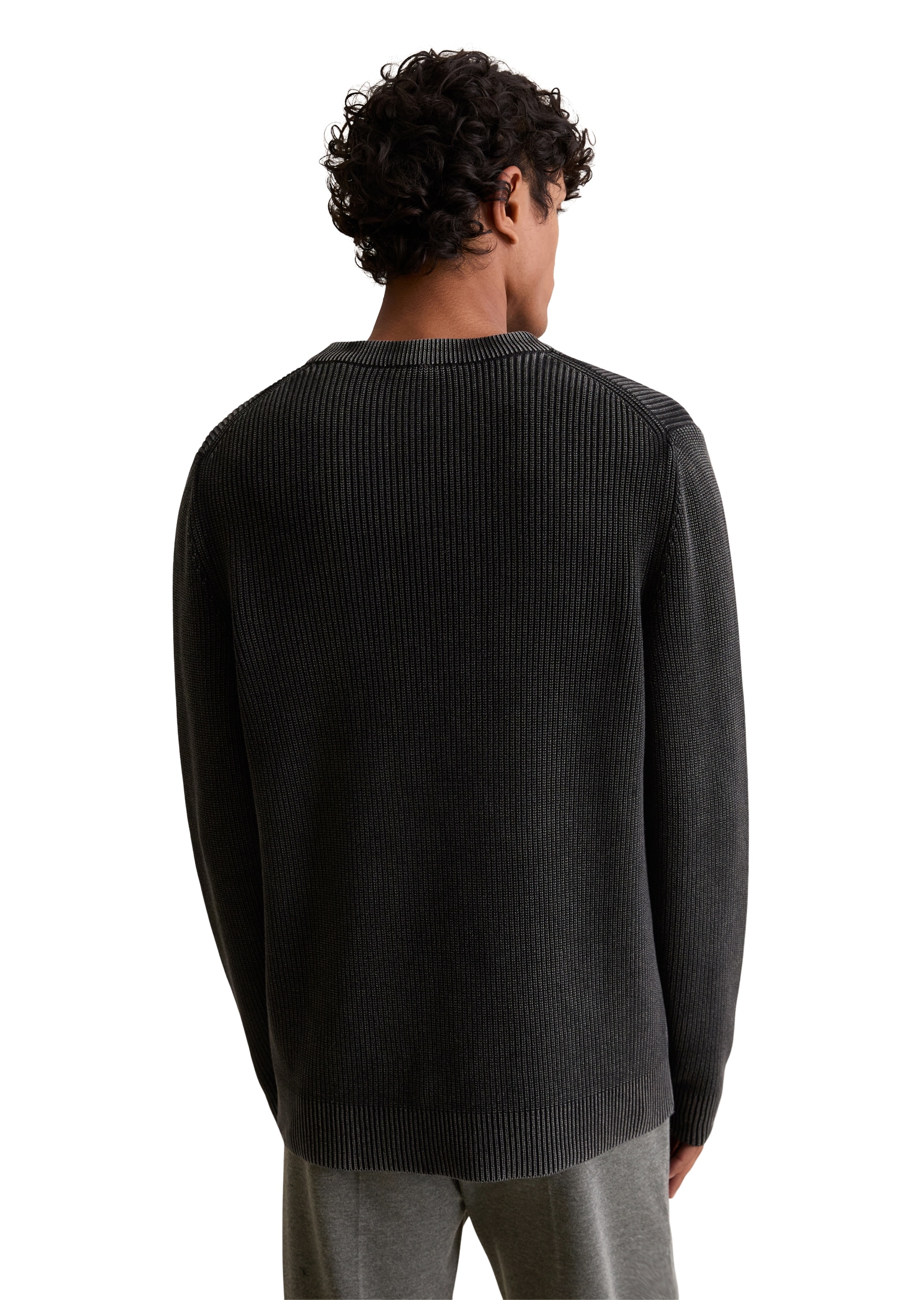 Marc O'Polo DENIM Pull à col rond »loose fit mit speziellem Farbeffekt«