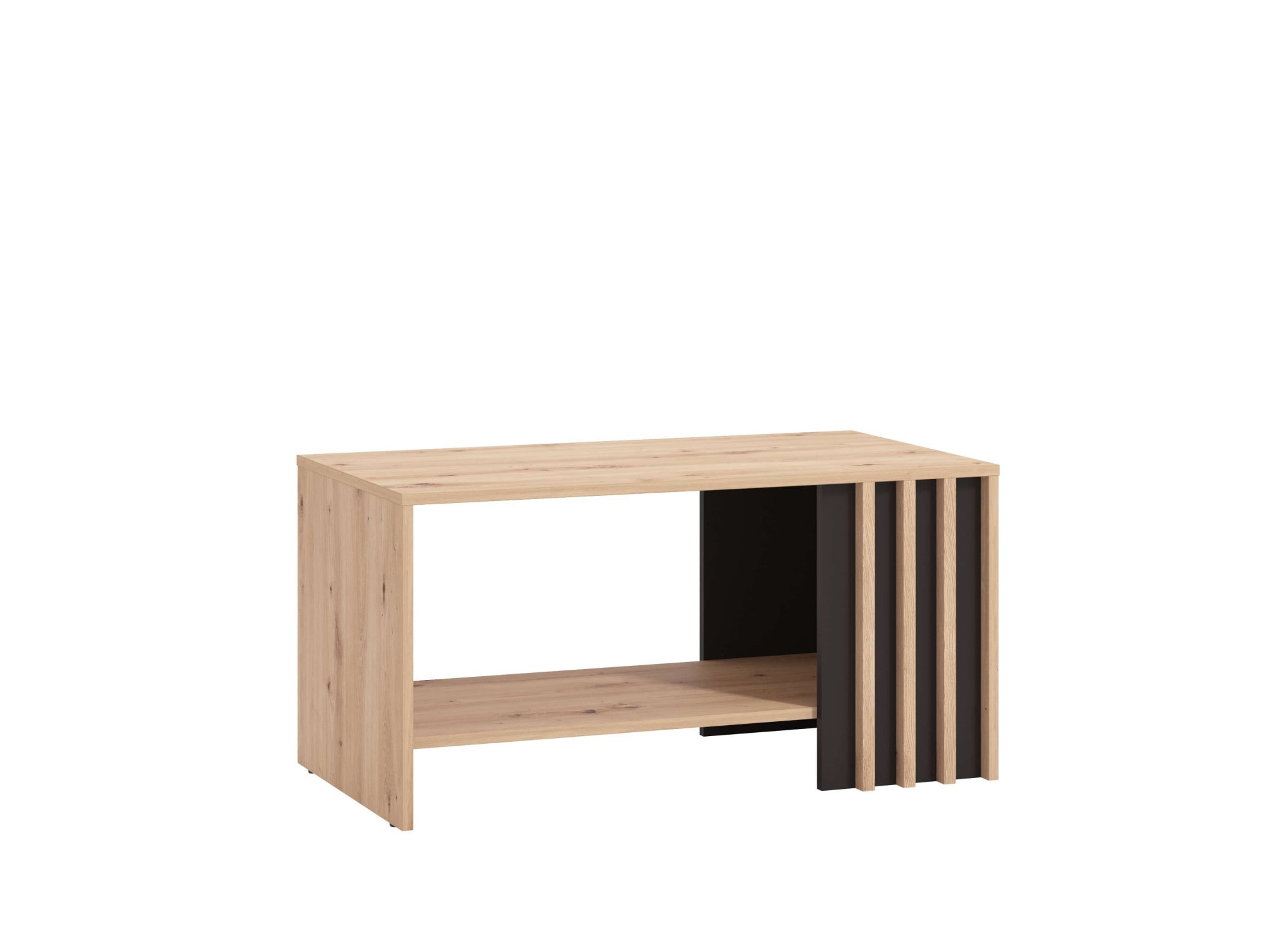 Home affaire Couchtisch »Laval, Wohnzimmertisch, Sofatisch, Beistelltisch, Kaffeetisch« Eleganter Couchtisch mit viel Stauraum, Lamellen-Optik