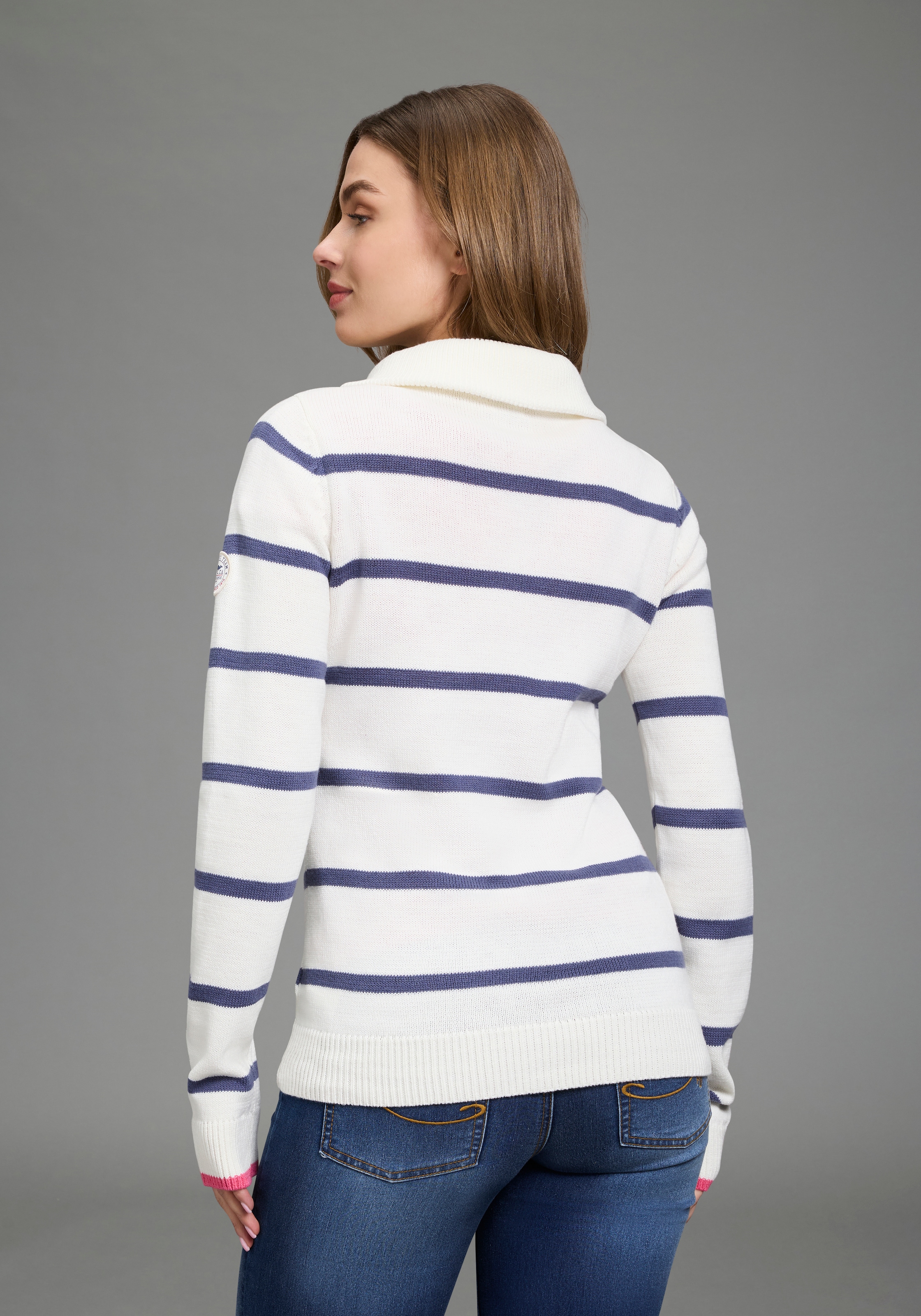 KangaROOS Troyer mit Reissverschluss im klassischen Streifen-Design