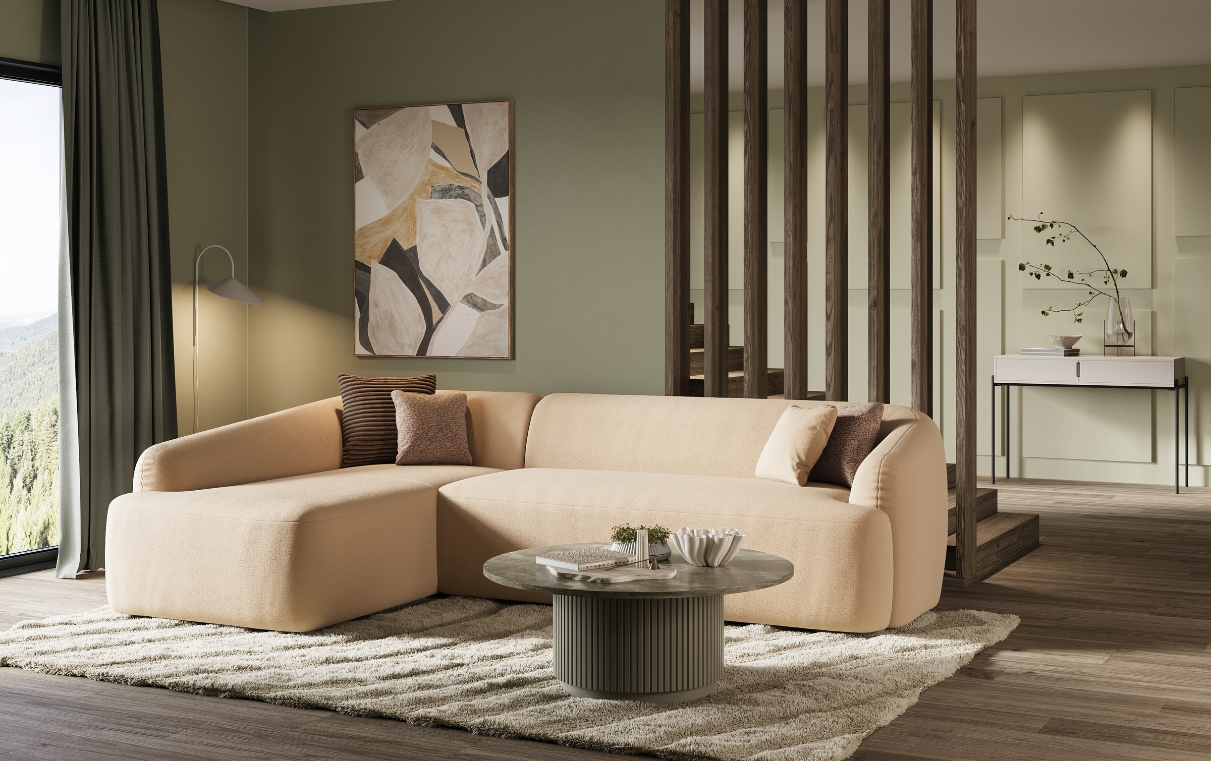INOSIGN Ecksofa »Nergal, Einzelsofa oder L-Form«, Modernes Design, schlichte Optik, stilvoller Blickfang im Wohnzimmer