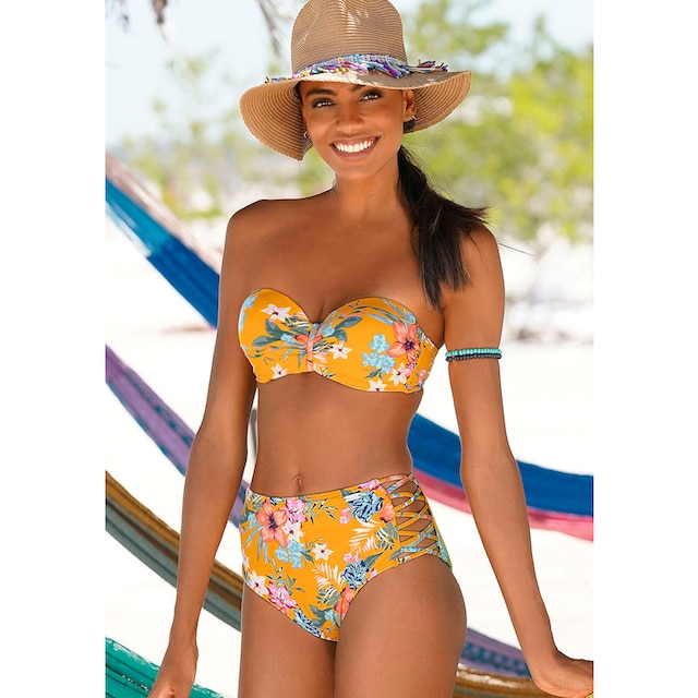 ♕ Bench. Bügel-Bandeau-Bikini-Top »Maui«, in floralem Design  versandkostenfrei kaufen