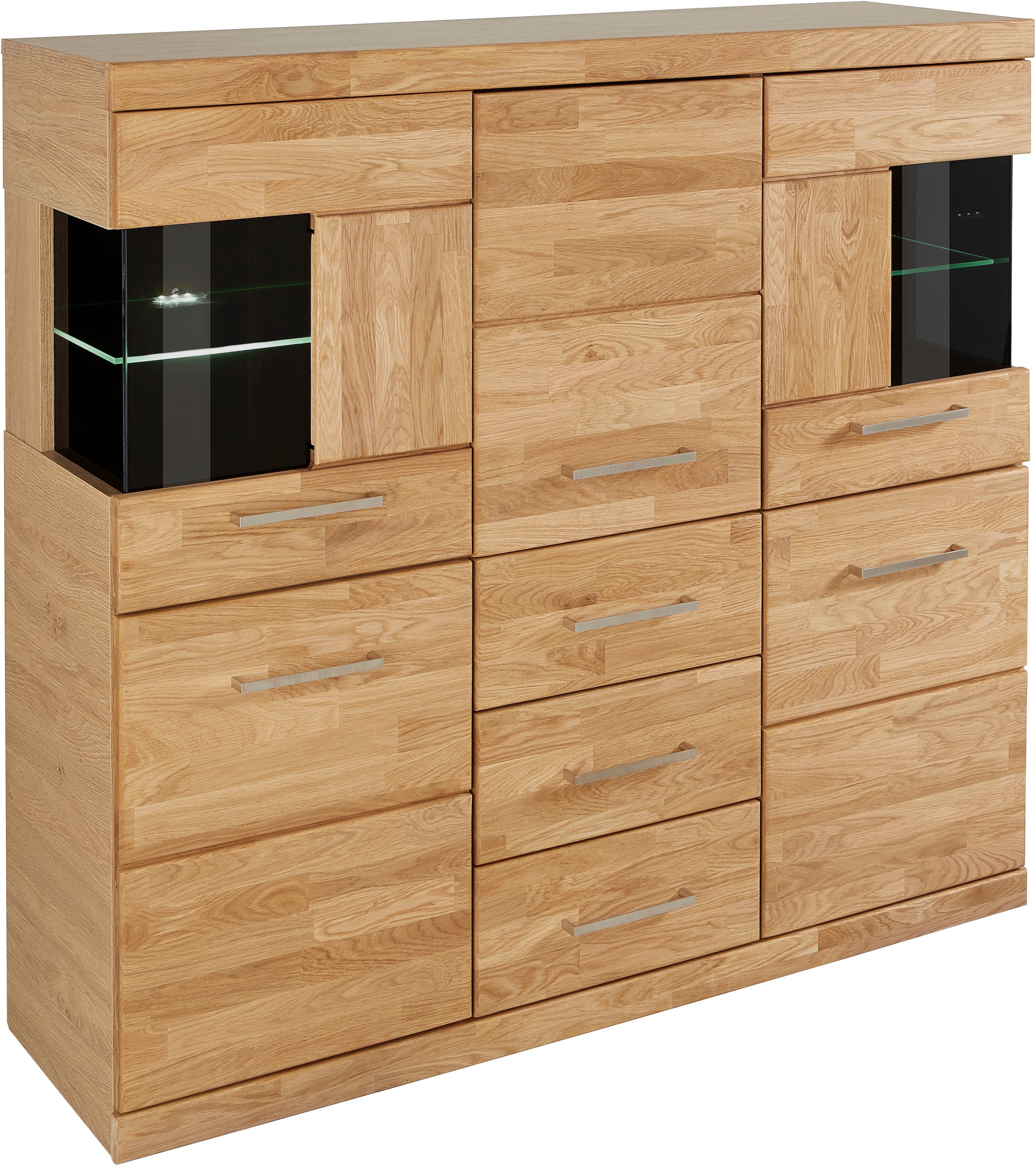 Home affaire Highboard »Ribe«, Breite 125 cm mit 2 Glastüren