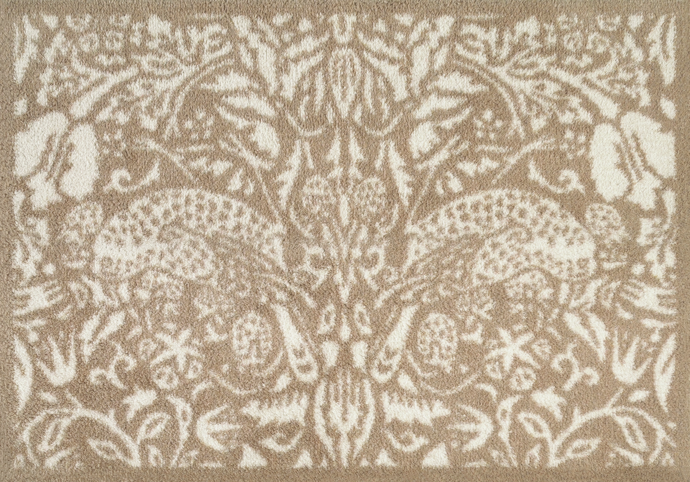 Image of Turtle Mat Fussmatte "Pure Strawberry Thief Natural" rechteckig 9 mm Höhe