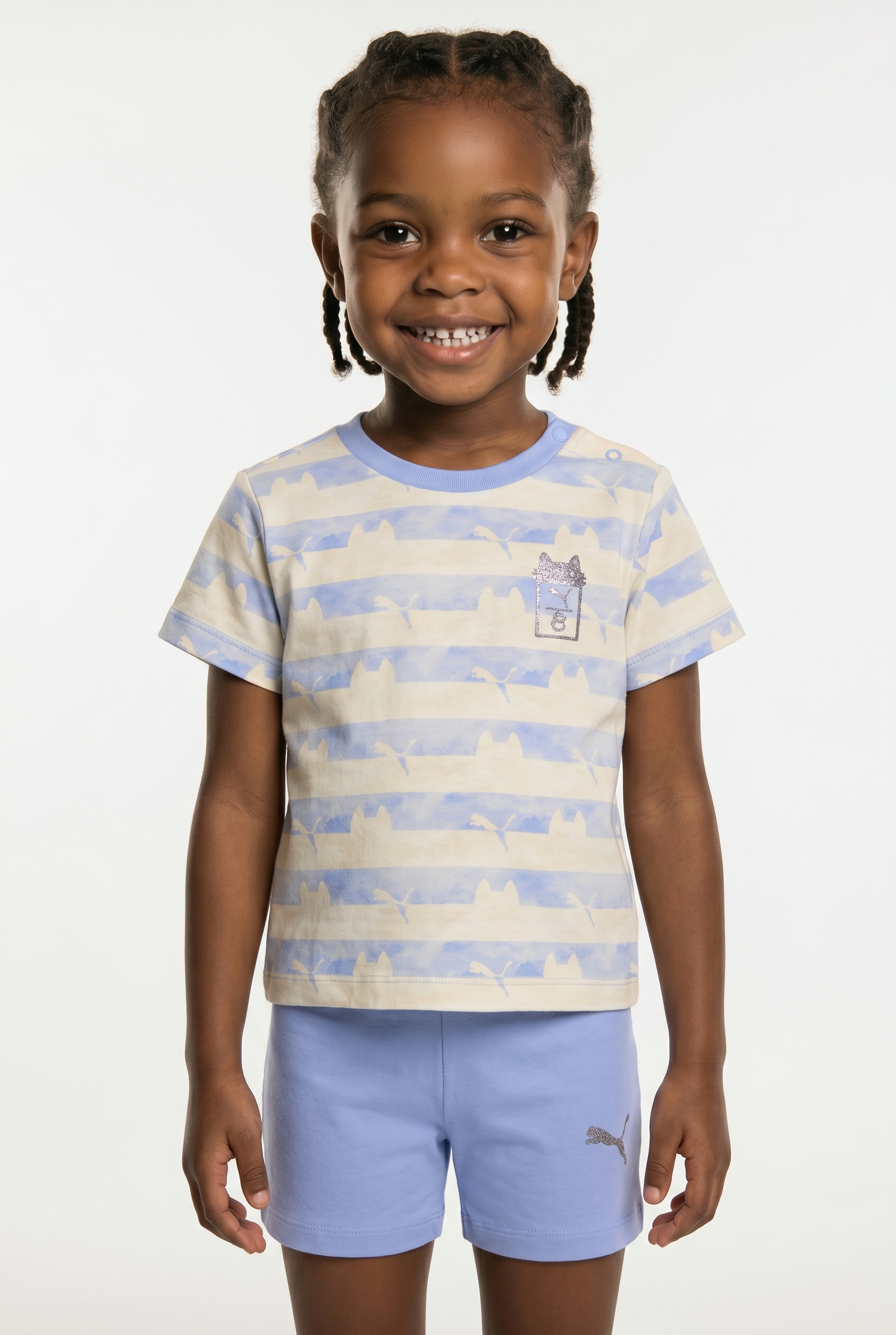 PUMA Trainingsanzug »X GABBY'S DOLLHOUSE MINICATS TEE AND SHORTS SET INF« 2 tlg. zweiteiliges Set, ohne Kapuze, Regular Fit, für Children