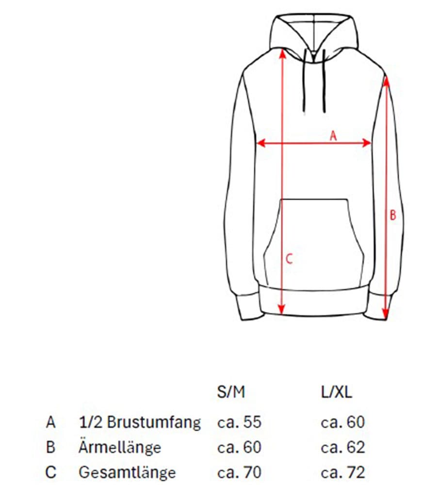 Zwillingsherz Kapuzensweatshirt, mit "Love"-Print und gesticktem Neonherz am Ärmel