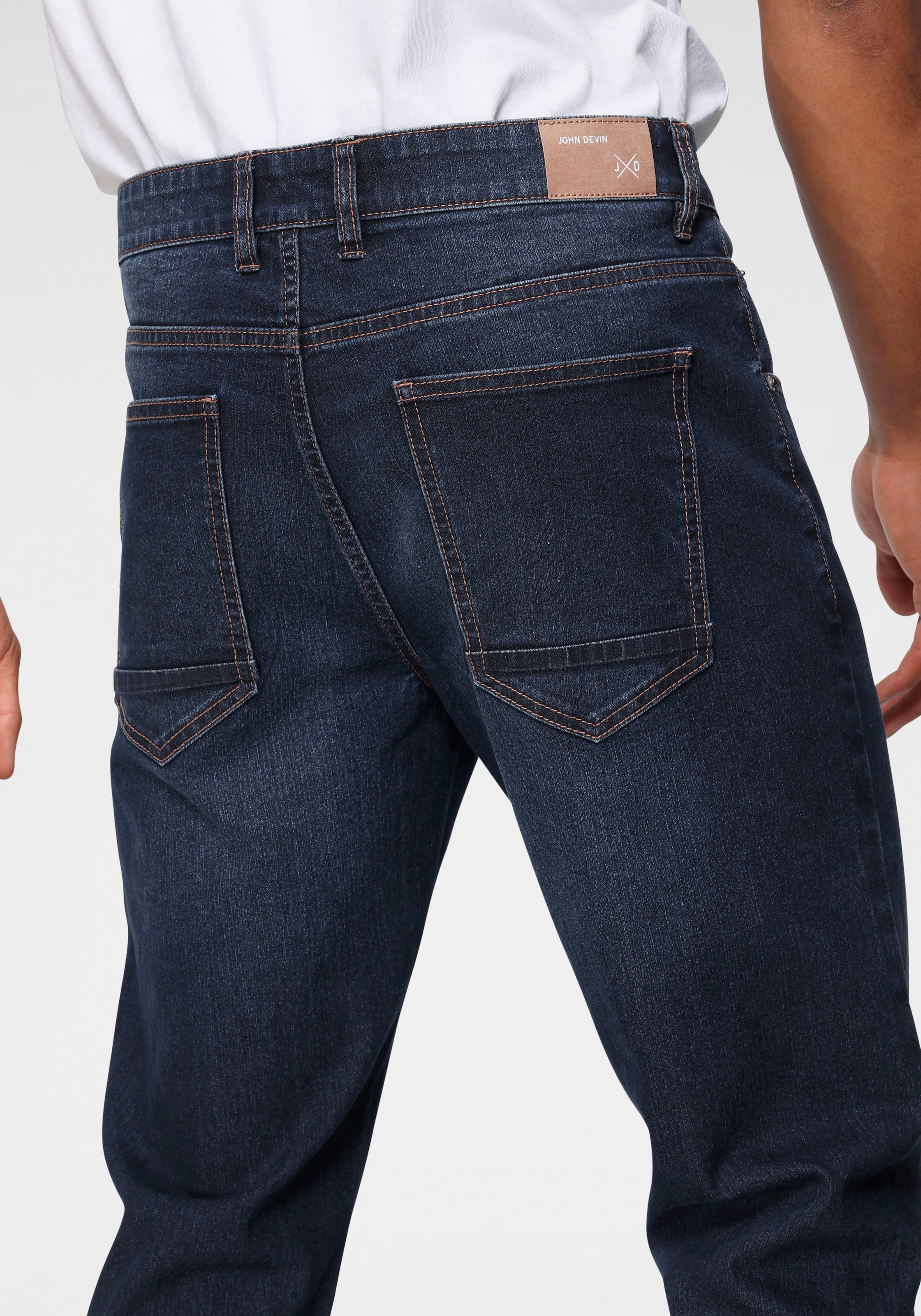 John Devin Straight-Jeans, mit leichter Waschung