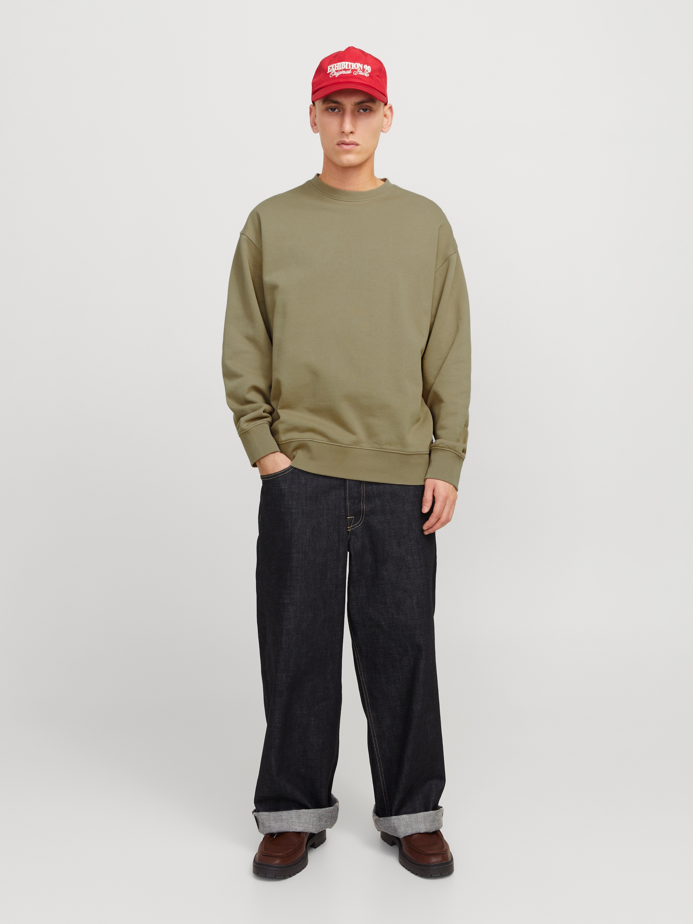 Jack & Jones Sweatshirt »JJECHARGE SWEAT CREW NECK NOOS«, mit Rippbündchen