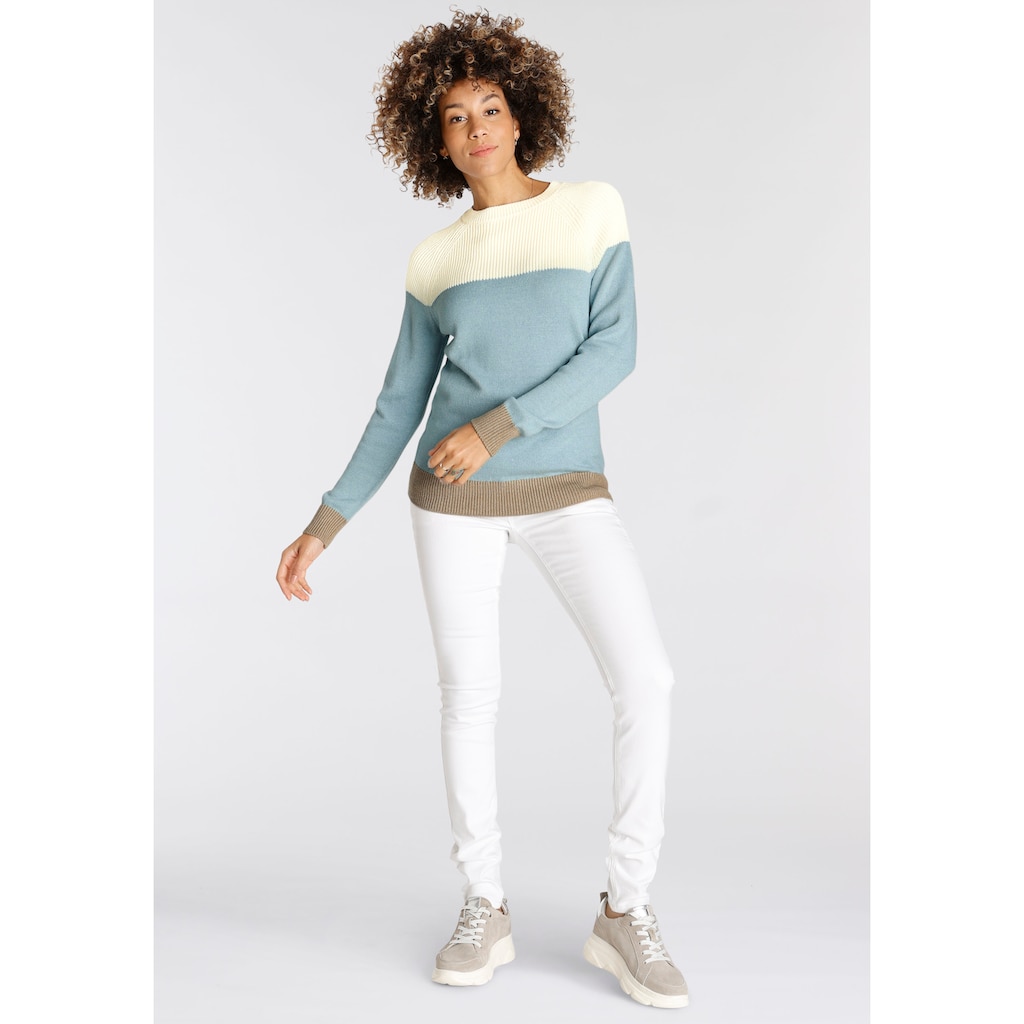 Boysen's Strickpullover, in modischem Strick-Mix - NEUE KOLLEKTION