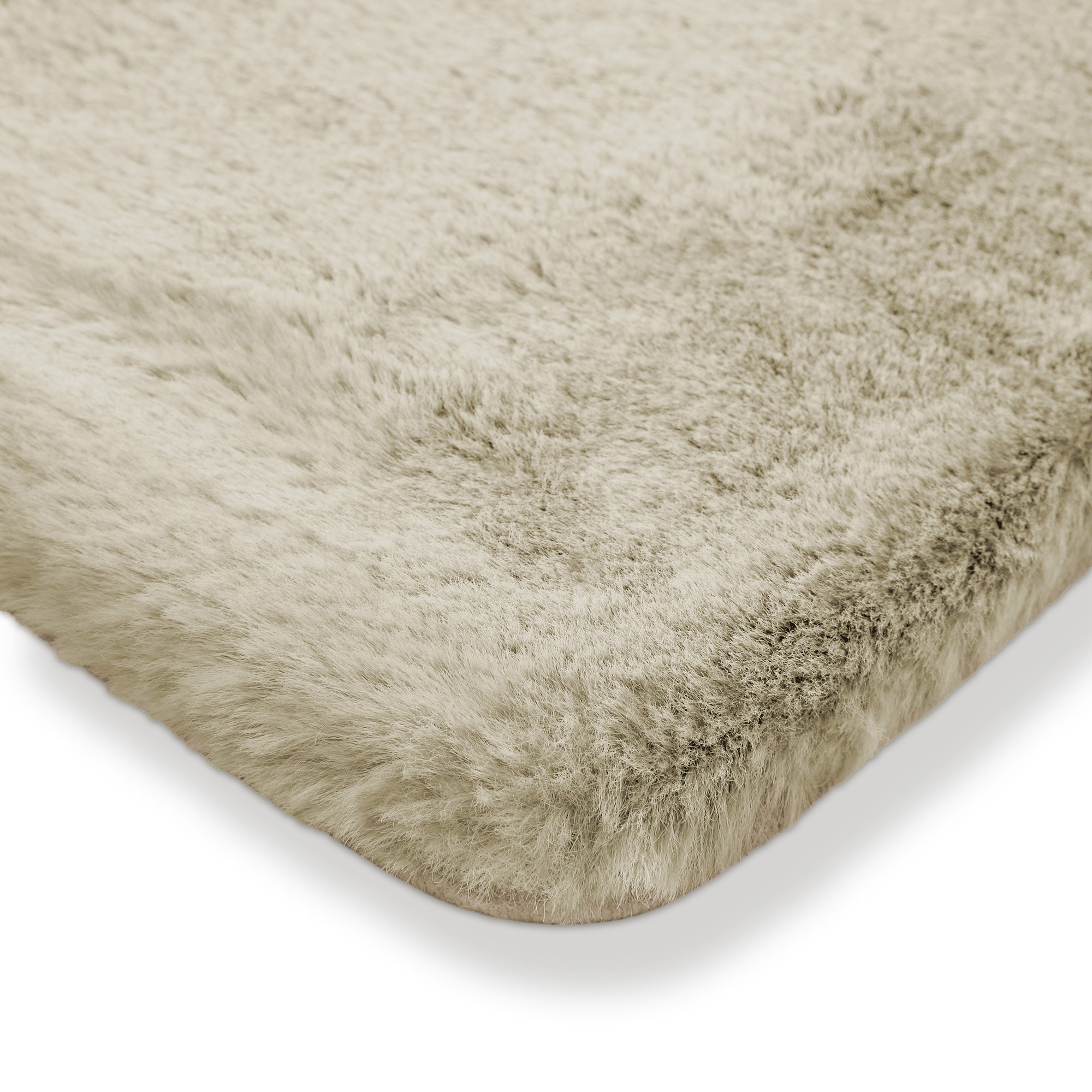 GOODproduct Badematte »Lennja« Höhe 25 mm rutschhemmend beschichtet fussbodenheizungsgeeignet Badteppich, getuftet, Uni, antirutsch, flauschig  wie Kaninchenfell