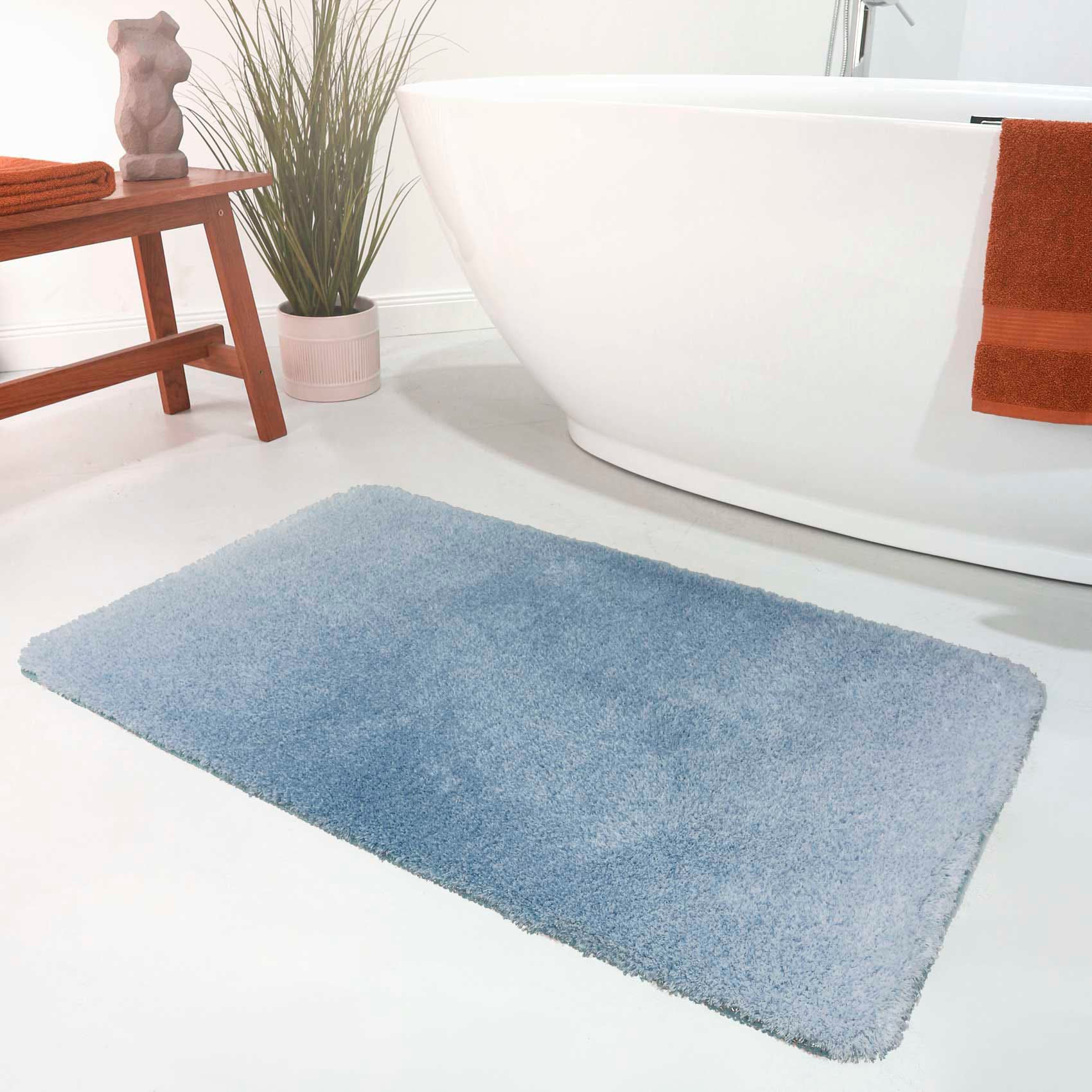 Wecon home Basics Badematte »Luuk WB-2705«, Höhe 25 mm, rutschhemmend beschichtet, fussbodenheizungsgeeignet-schnell trocknend, trendiger Farbverlauf, waschbar, weicher Badezimmerteppich