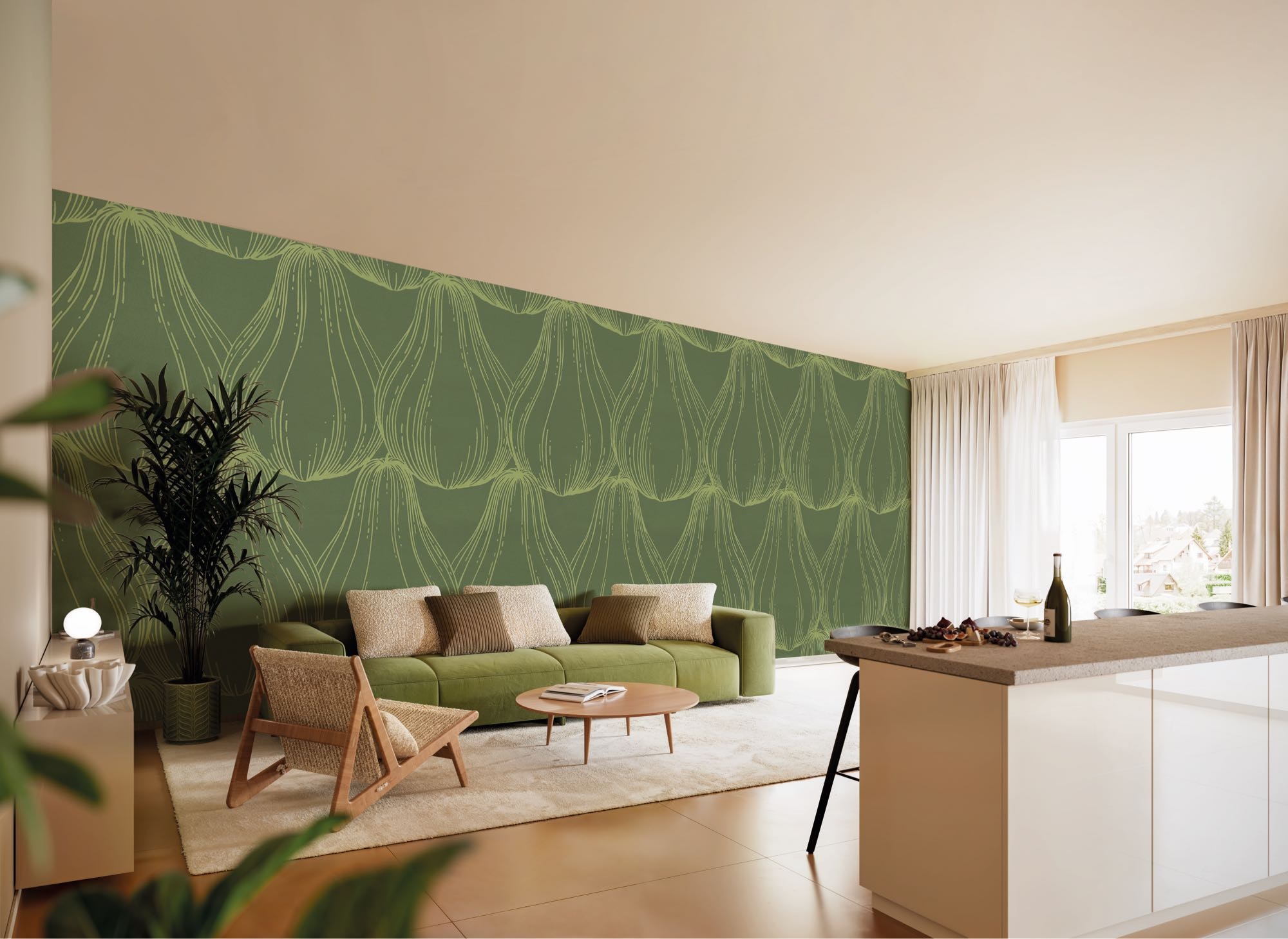 Image of Komar Fototapete "Vlies Fototapete - Pear Drops - Grösse 350 x 250 cm" Motiv bedruckt glatt