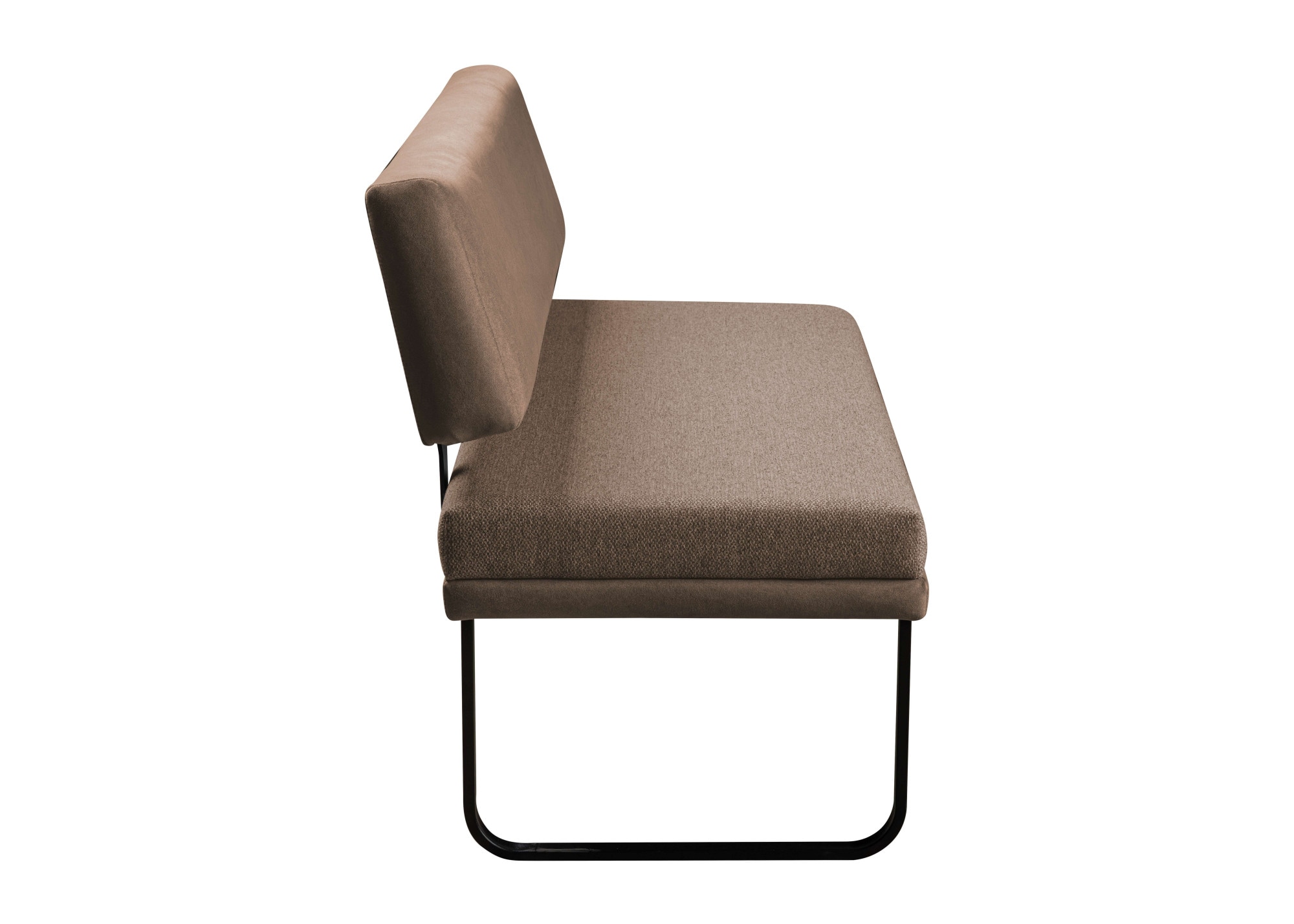 GOODproduct Sitzbank »Gabi Esszimmerbank, Bank, Küchenbank, Polsterbank« Gestell aus matt-schwarzem Flachmetall, stabil, 2-Stoff-Design