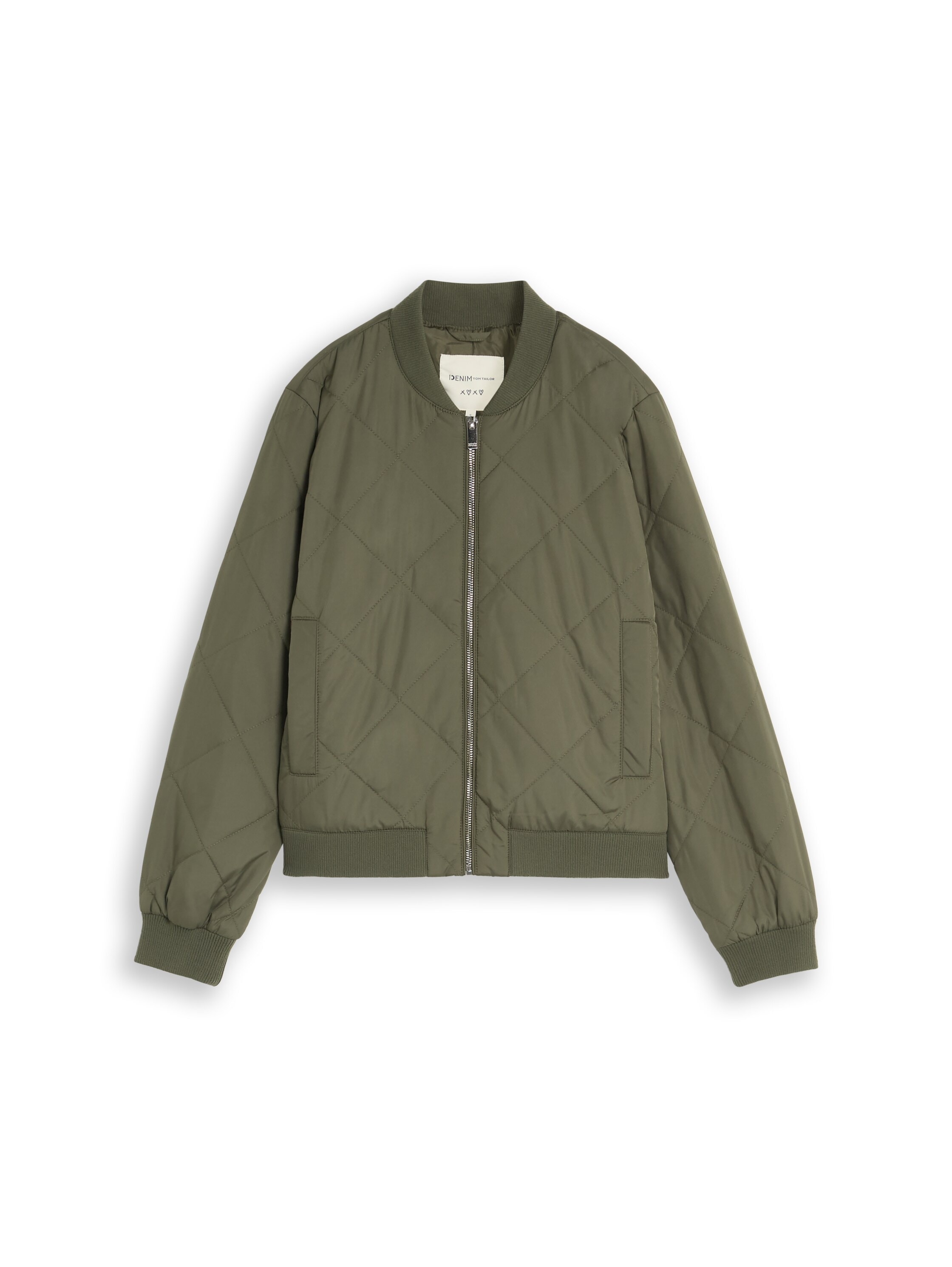 TOM TAILOR Denim Blouson sans capuche avec col montant et fermeture éclair