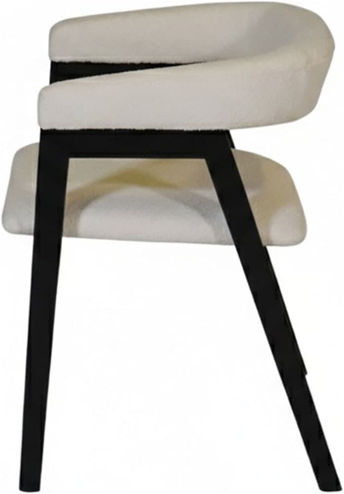 Jahnke Armlehnstuhl »BOW SIT DUO« (Set) Esszimmerstuhl (2er Set), Massivholz, Boucle-Stoff,bis 110kg belastbar
