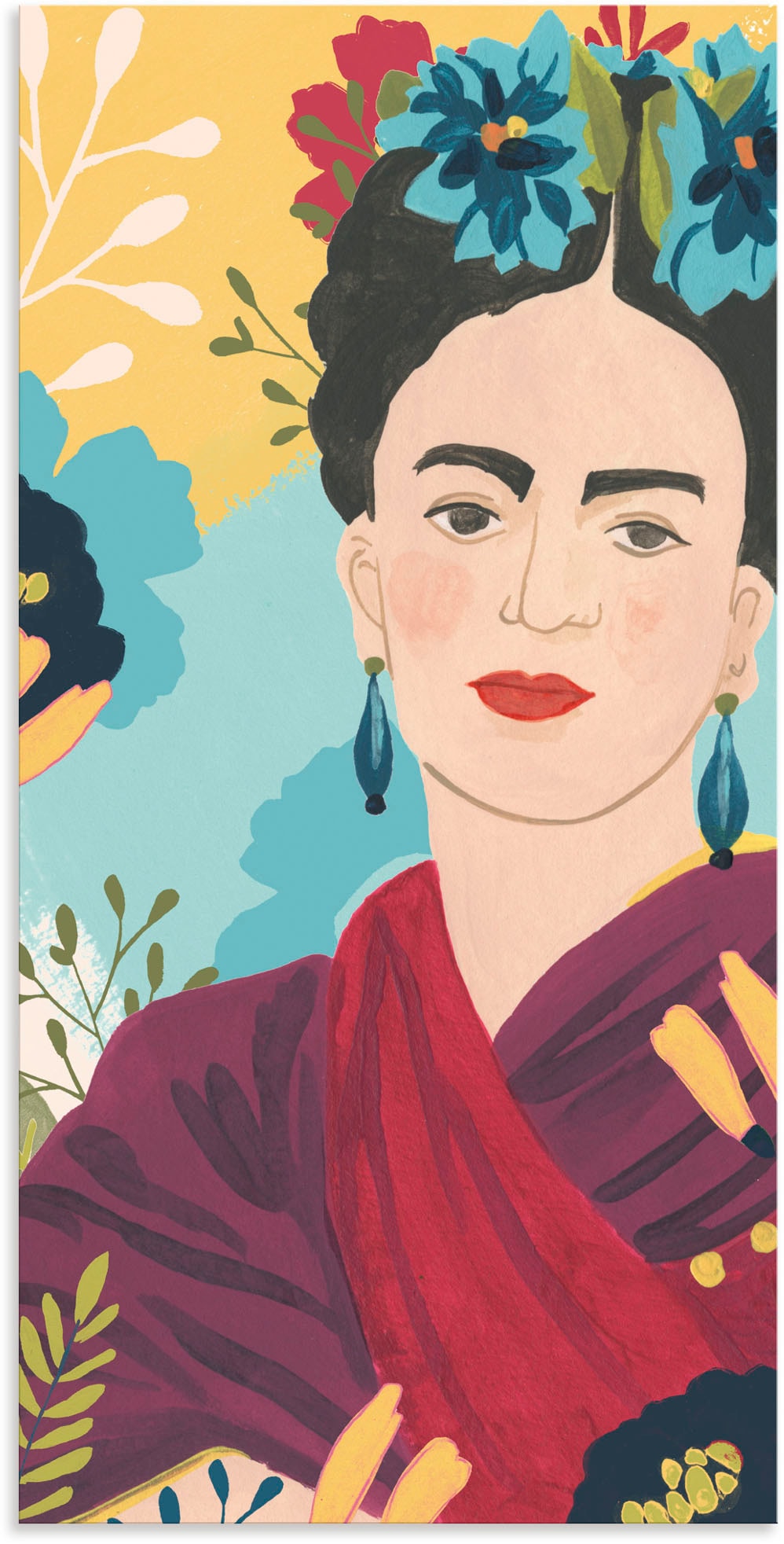 Alu-Dibond-Druck »Fridas Garten Collektion B«, Bilder von Frauen, (1 St.), für Innen-...