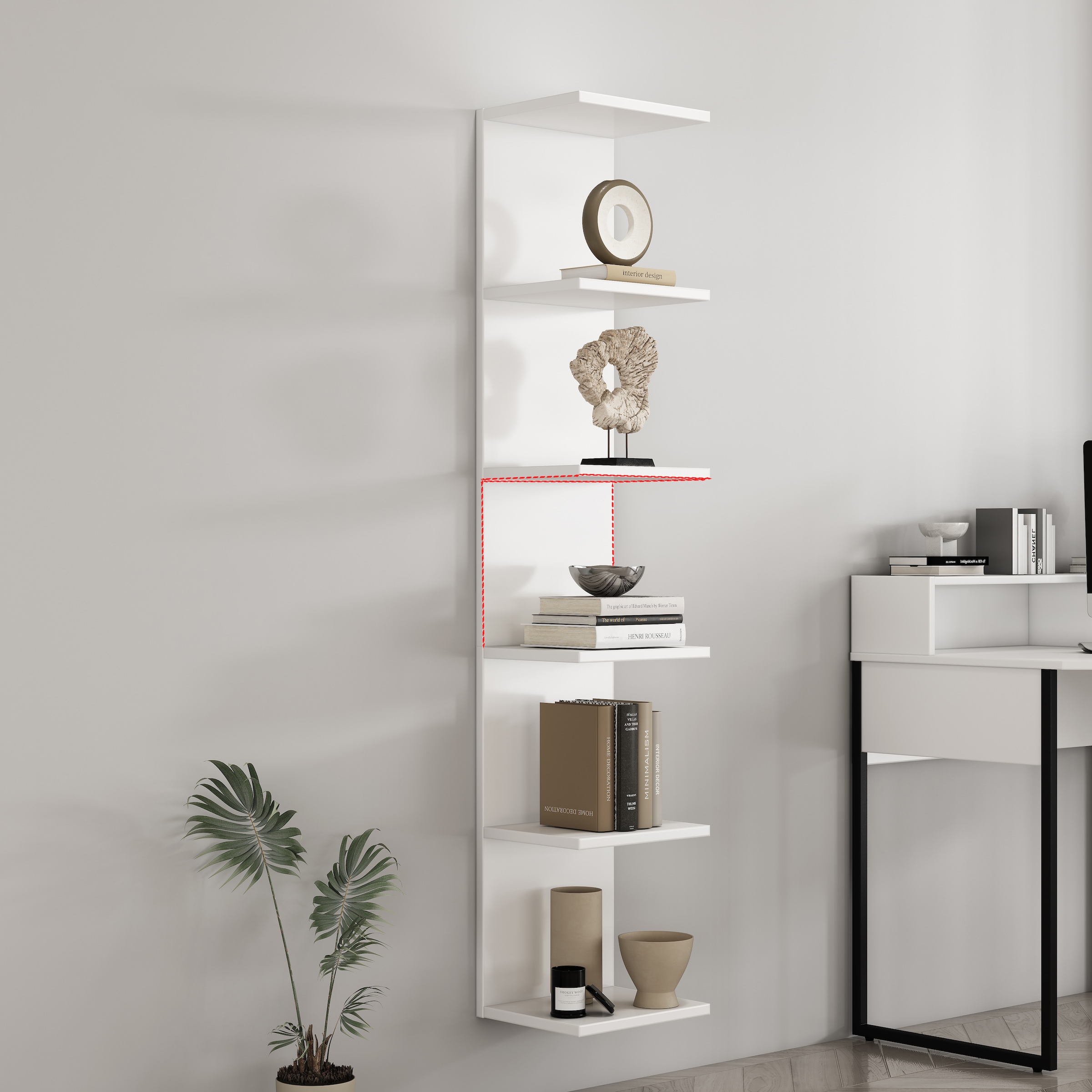 GOODproduct Wandregal »Moid« dekorativer Stauraum, Wandmontage