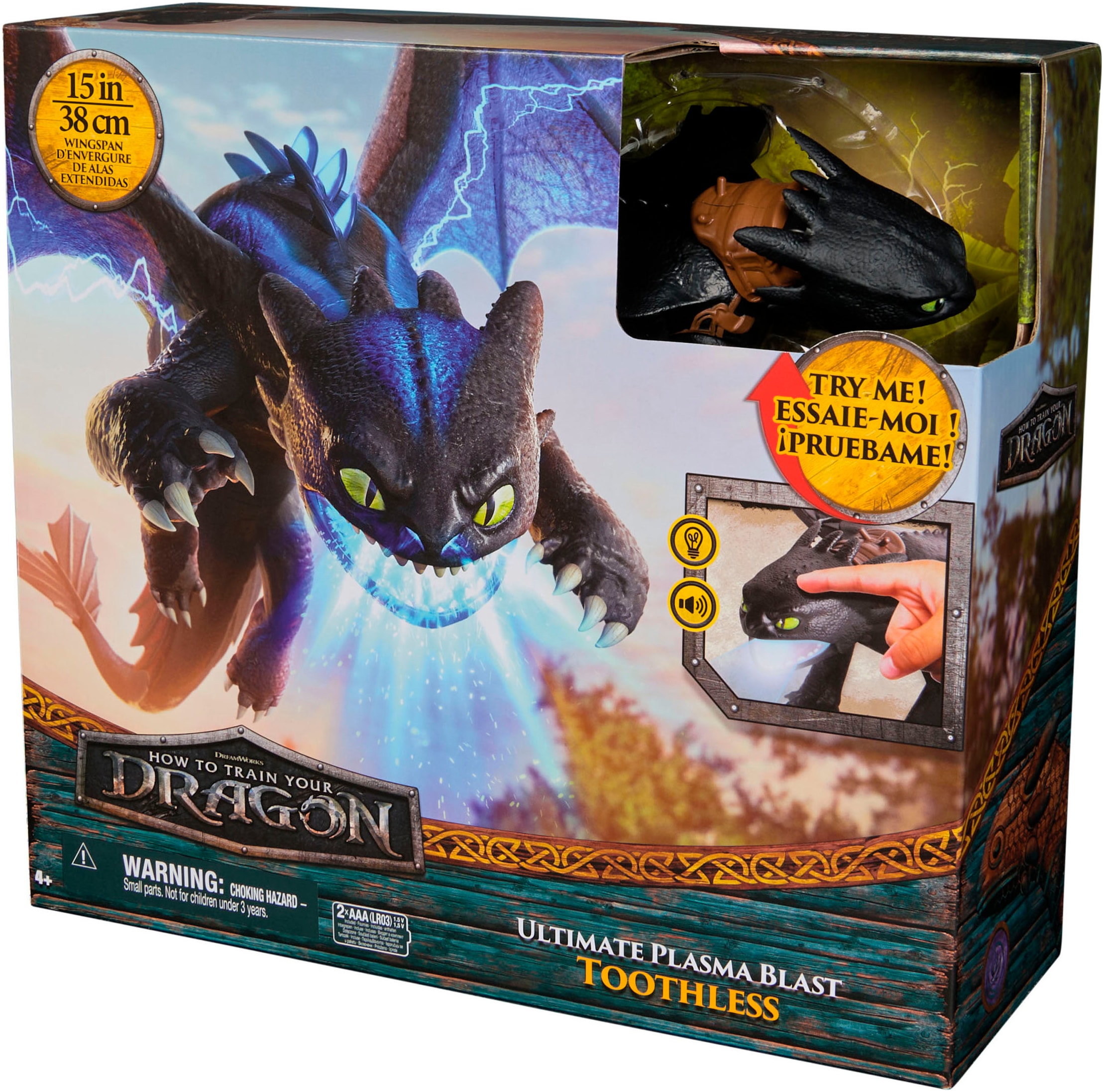 Spin Master Spielfigur »Dragons Movie - Plasma Blast Ohnezahn« mit Licht- und Soundeffekt