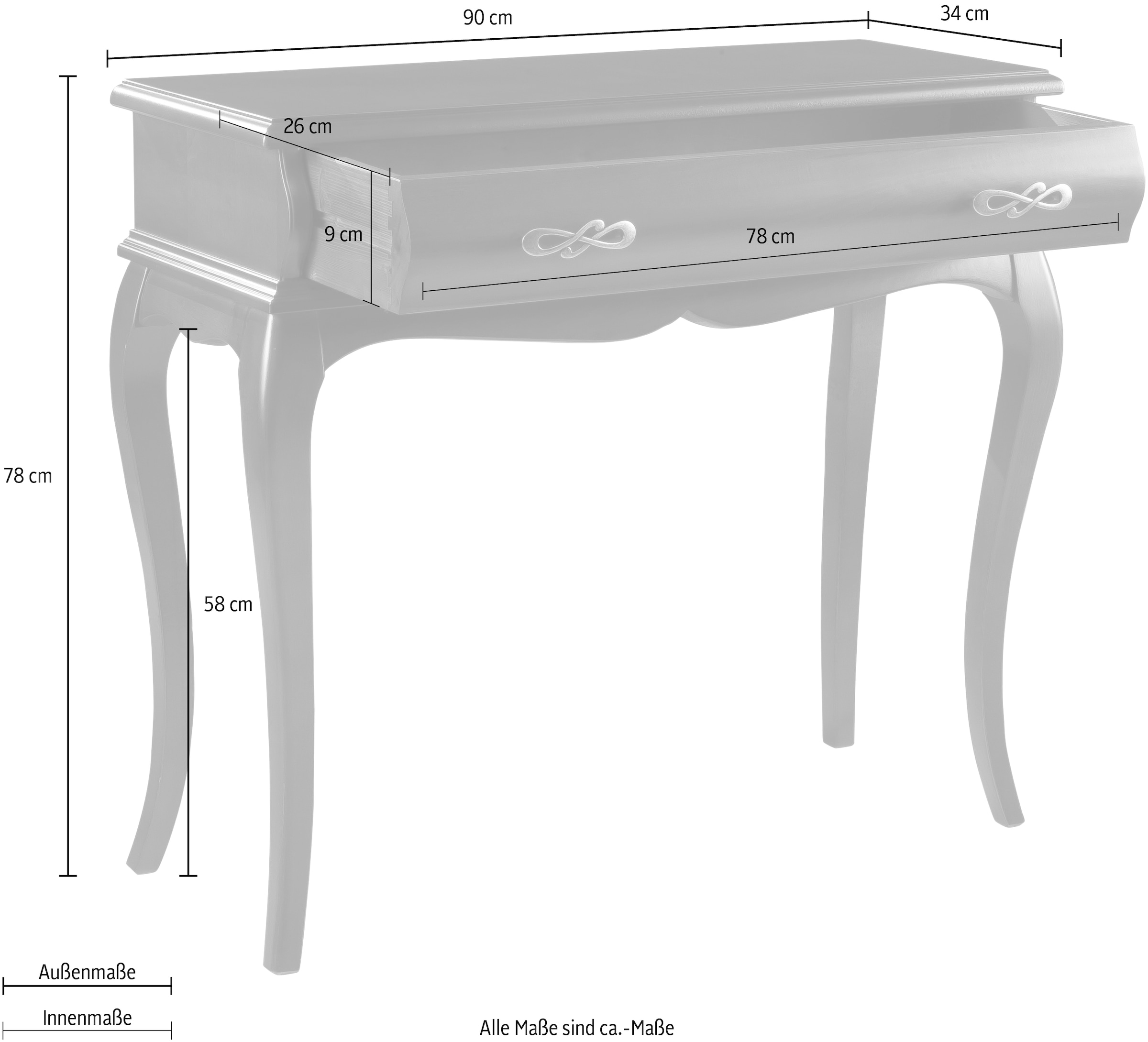 Home affaire Konsole »Marea«, Breite 90 cm