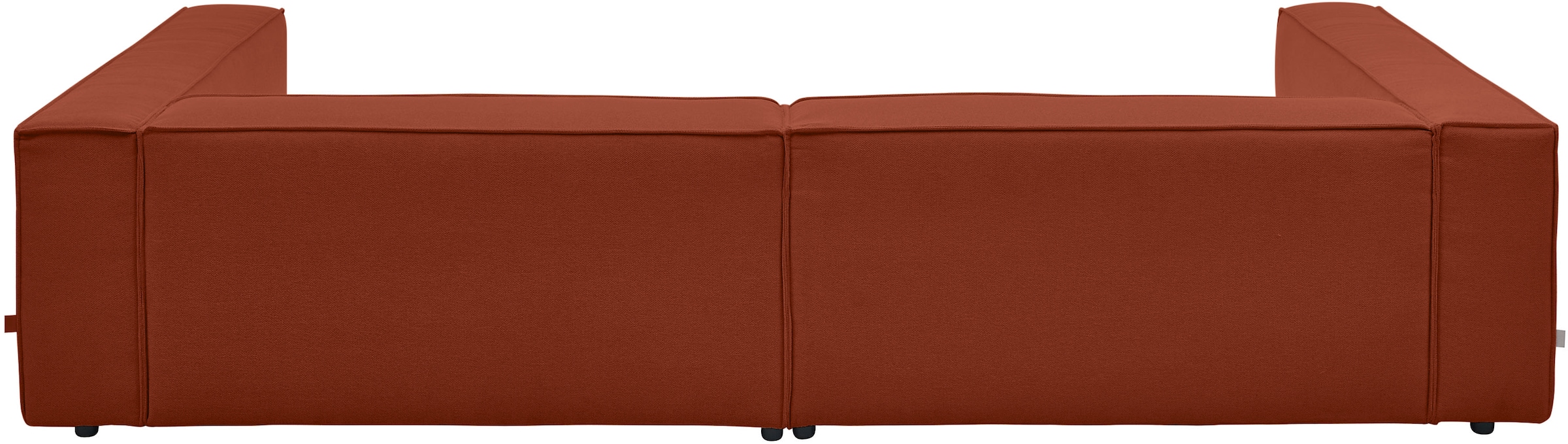 LeGer Home by Lena Gercke 3-Sitzer »PIARA XXL Struktur, Sofa mit Kedernaht« schwarze Füsse, bequemer Sitzkomfort, extra tiefe Sitzfläche