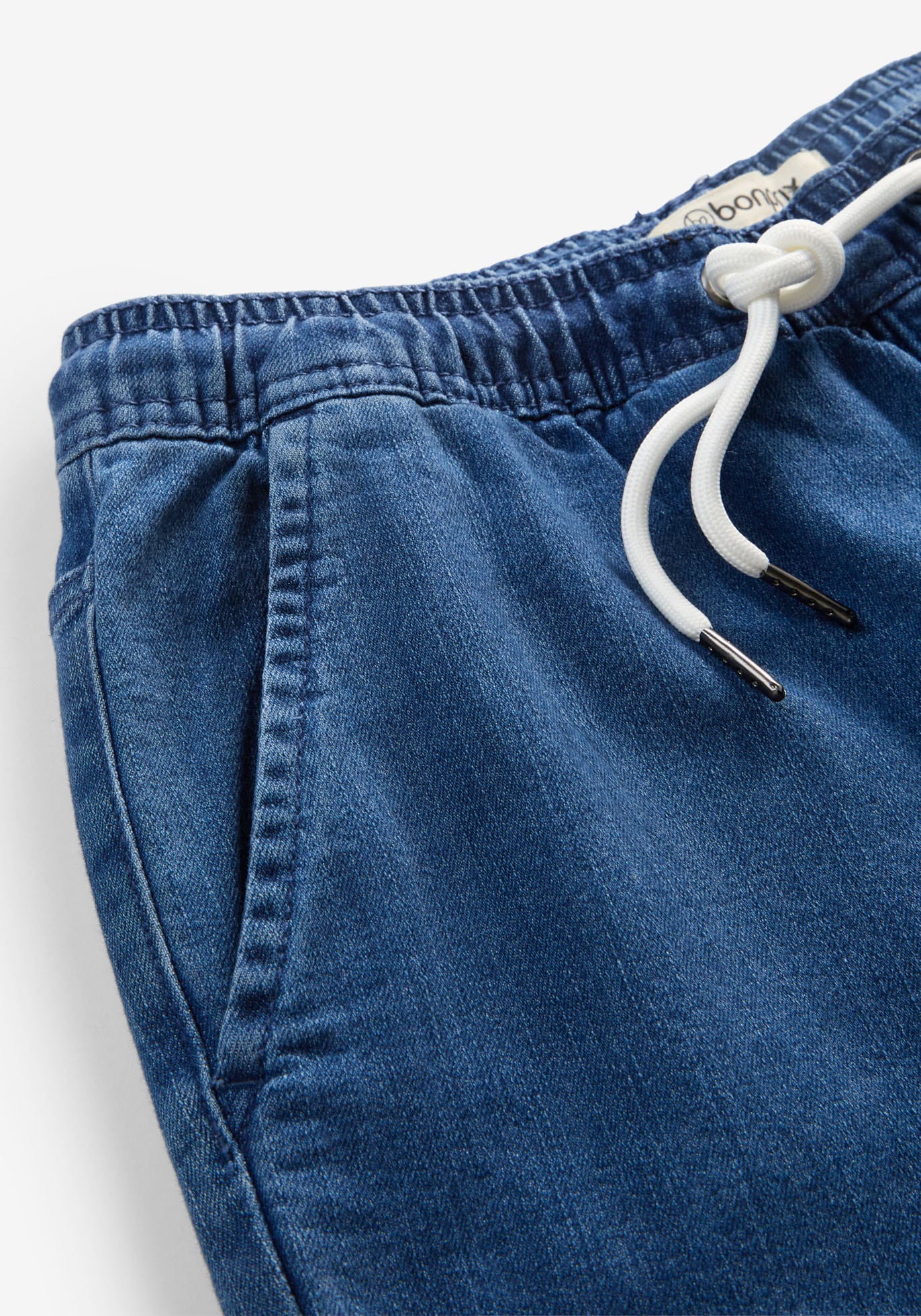 bonprix »Wide Leg Jeans Mid Waist, Stretch« Loose Fit Passform, mit elastischem Bund und Tunnelzug