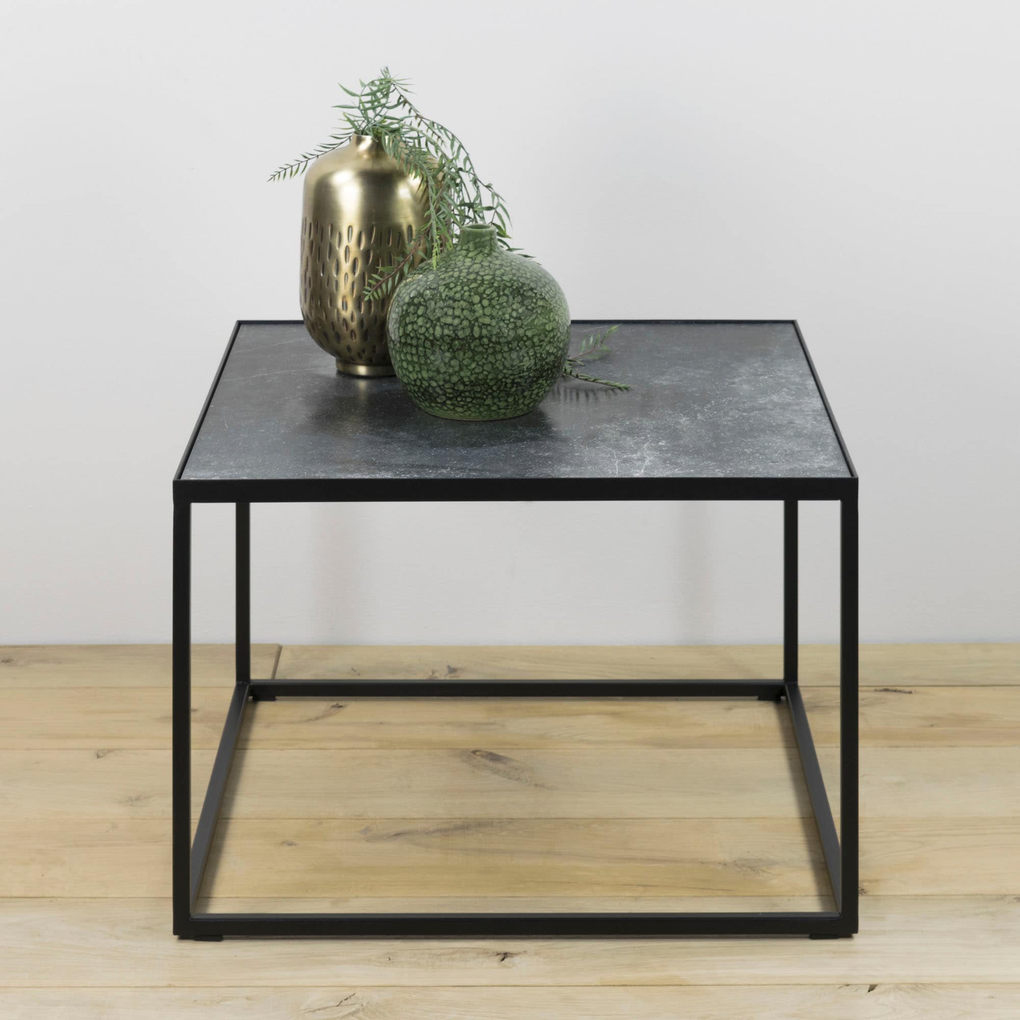 Image of Spinder Design Beistelltisch "Tijl" Metall, 60 x 40 x 60 cm, Fliese