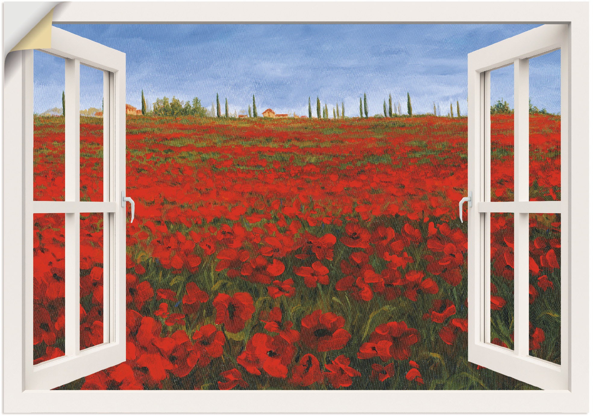 Image of Artland Wandbild »4 Jahreszeiten III«, Fensterblick, (1 St.), in vielen Grössen & Produktarten - Alubild / Outdoorbild für den Aussenbereich, Leinwandbild, Poster, Wandaufkleber / Wandtattoo auch für Badezimmer geeignet bei Ackermann Versand Schweiz