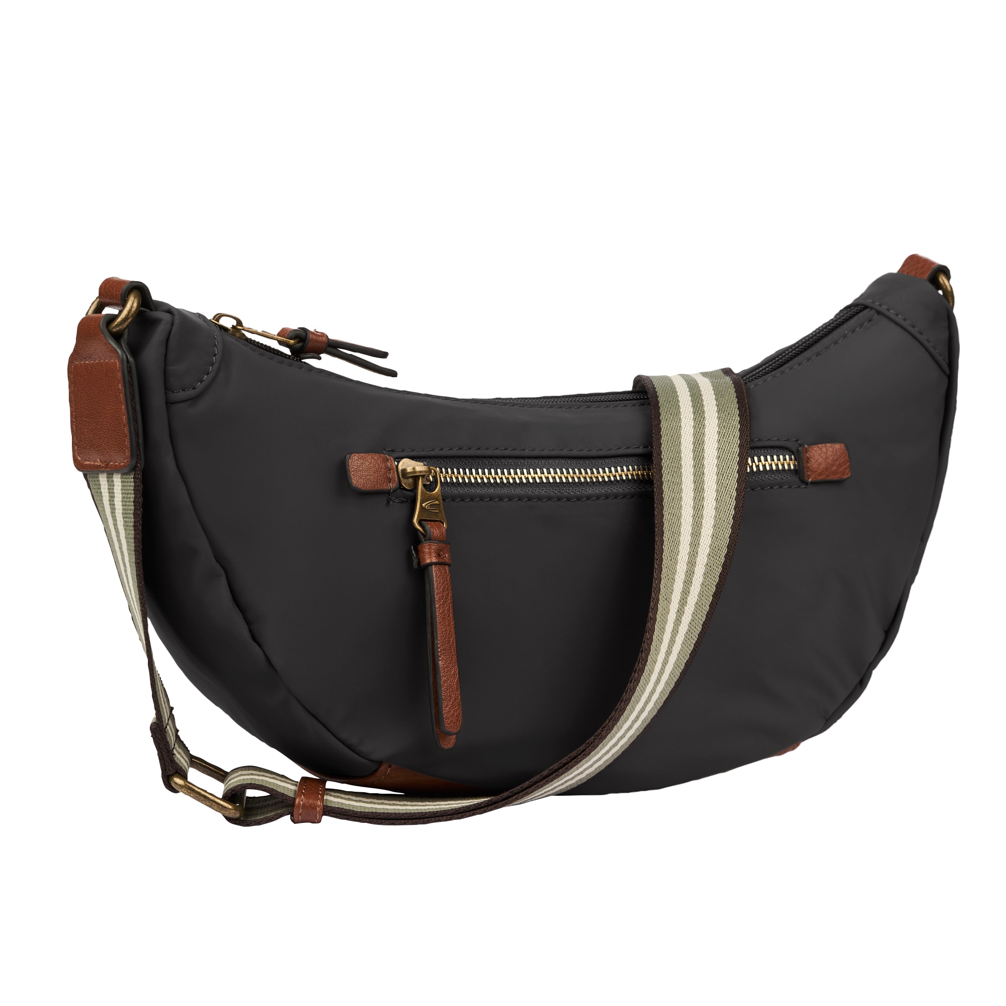 camel active Sac à main »Bari« en nylon mat de haute qualité avec sangle tissée rayée