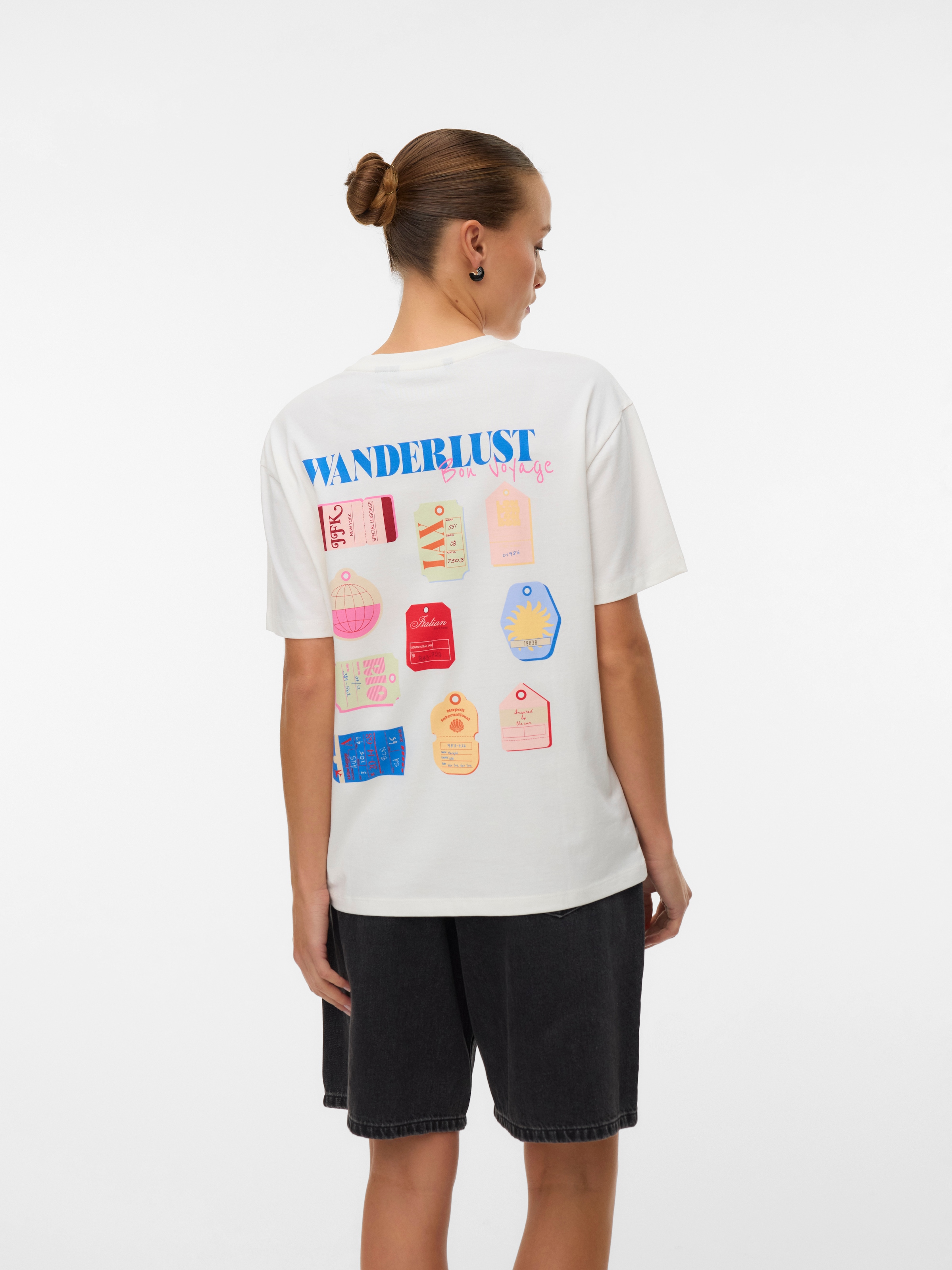 Vero Moda T-shirt »VMNINNA MIA SS TOP BOX JRS« coton, imprimé dans le dos
