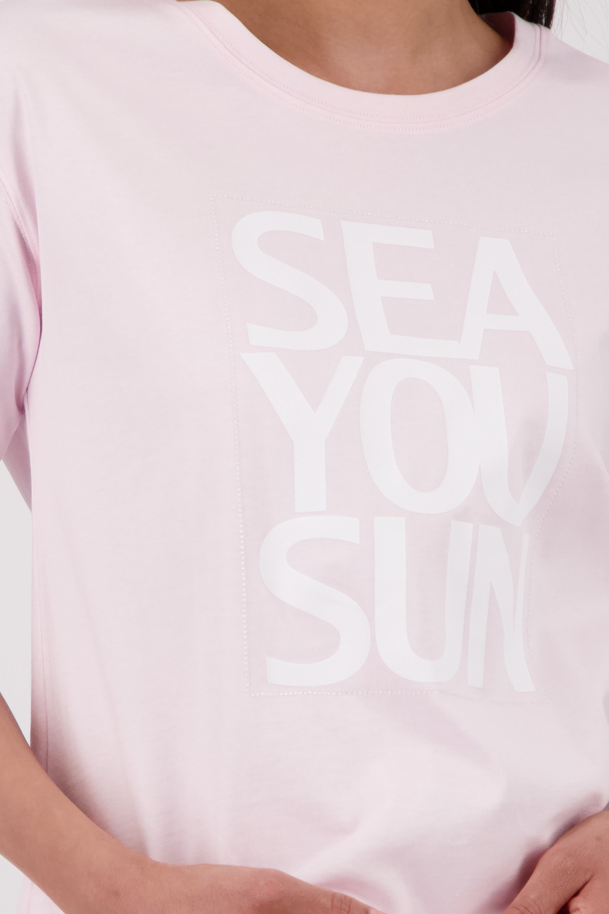 Monari T-shirt »Shirt Druck platziert« coupe régulière avec inscription